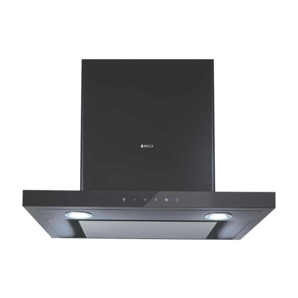 elica SPOT H4 EDS 60 NERO T4V LED 60cm 1010m3/hr Ducted Wall Mounted Chimney with Touch Control (Black)