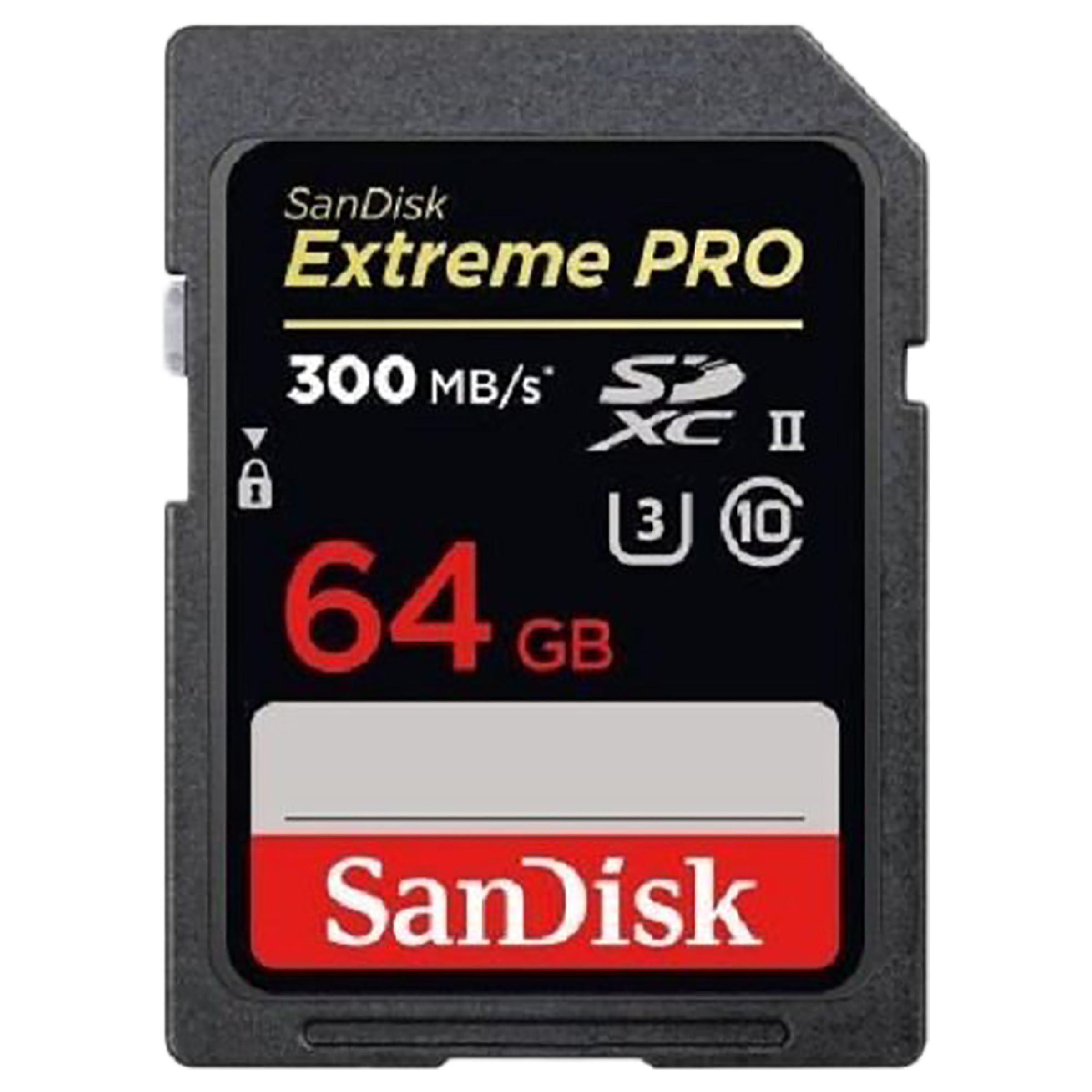 

SanDisk Extreme Pro SDXC 64GB Class 10 300MB/s Memory Card, Black