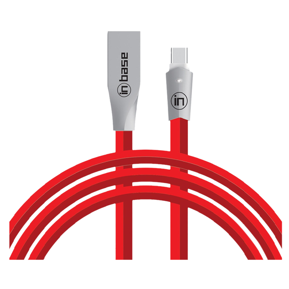 in base Type A to Type C 3.9 Feet (1.2M) Cable (Tangle Free Cord, Red)
