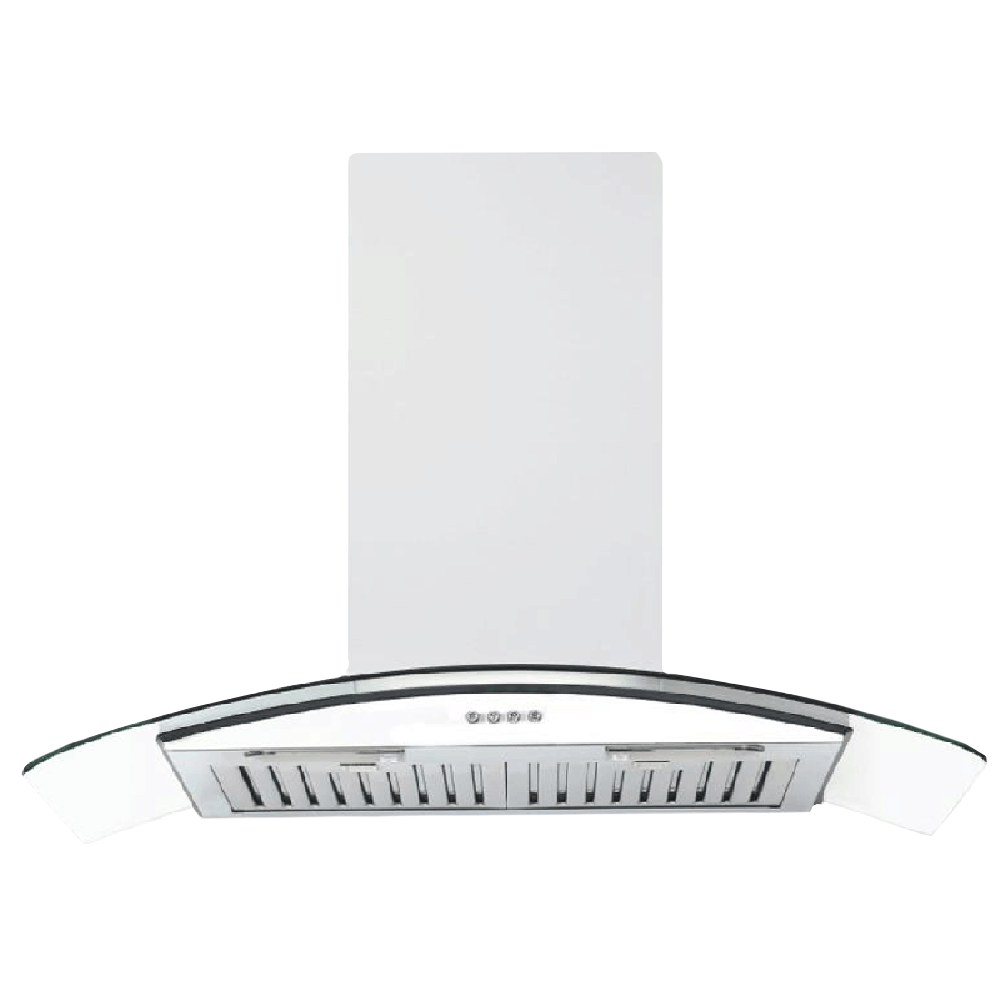 

elica GLACE ISLAND ETB PLUS LTW 90 PB LED 90cm 1220m3/hr Ductless Wall Mounted Chimney with Push Button Control (Silver)