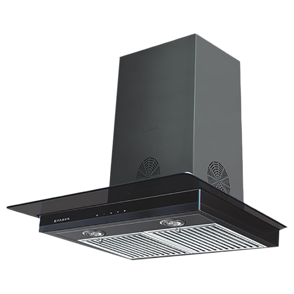 FABER SUPER 3D PLUS MAX T2S2 BK TC 60cm 1350m3/hr Ductless Wall Mounted Chimney with Touch Control Panel (Black)