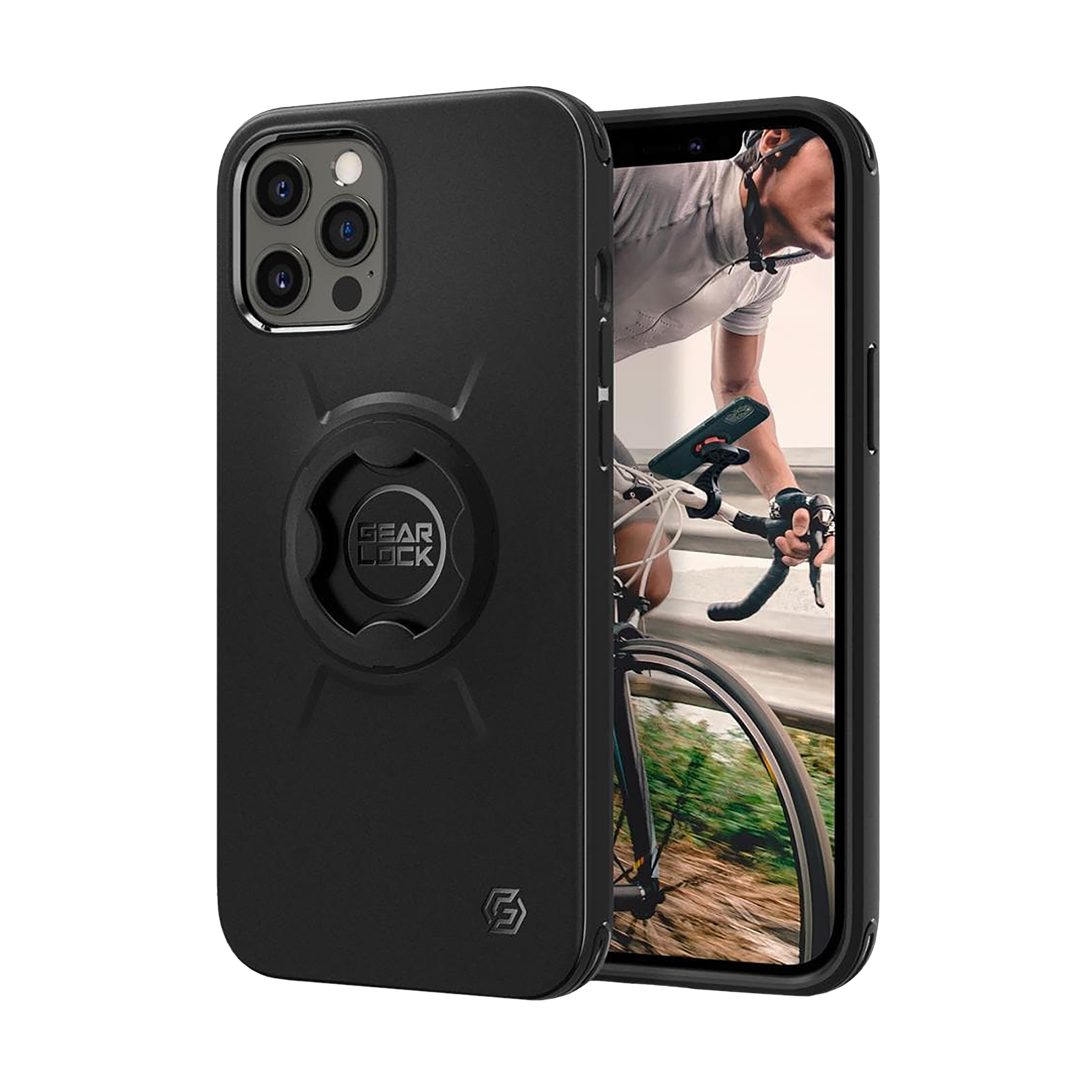 

spigen Gearlock Polycarbonate Thermoplastic Polyurethane Impact Foam Back Case for Apple iPhone 12 Pro Max (Air Cushion Technology, ACS01587, Black)