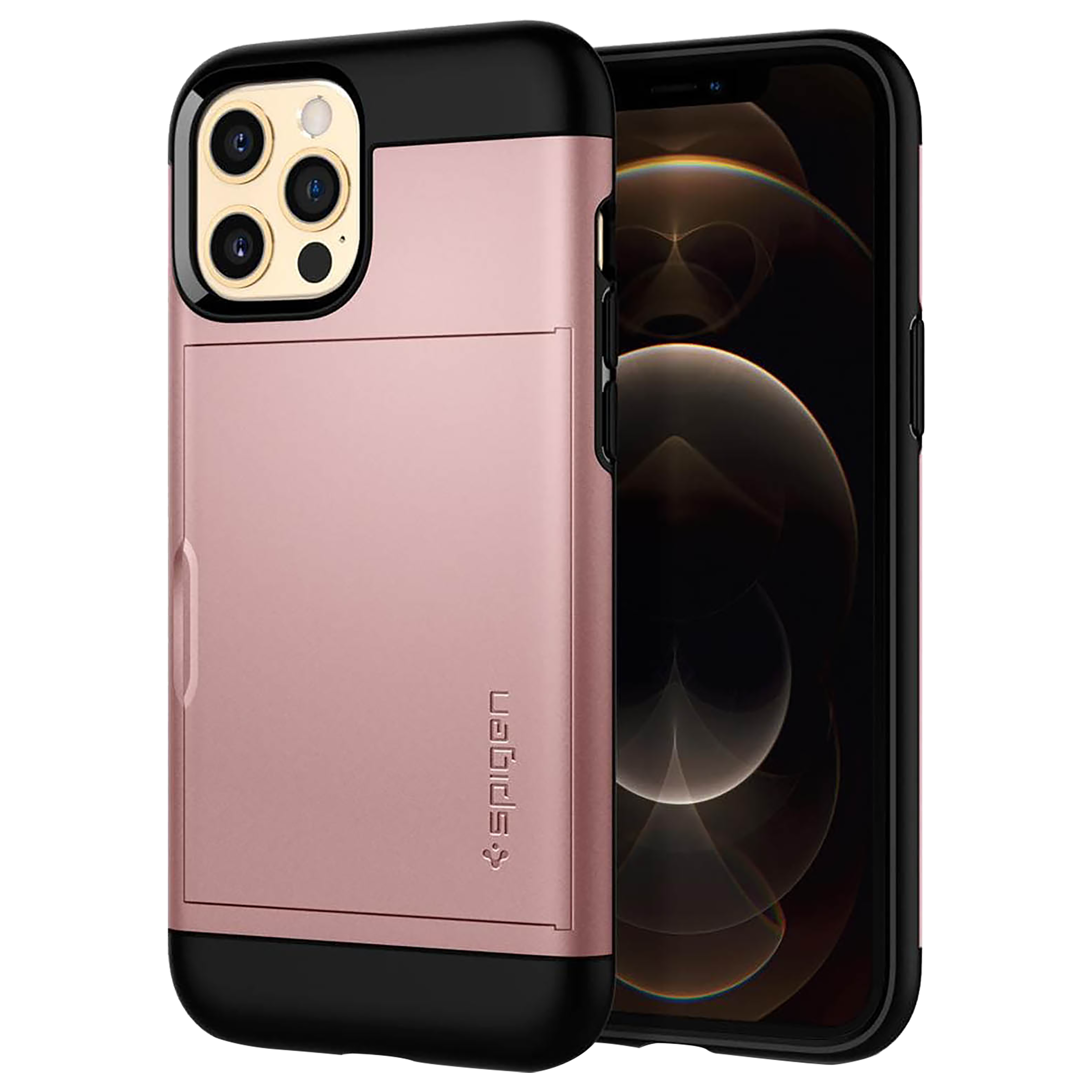 Buy Spigen Slim Armor CS TPU & PC Back Case For iPhone 12 Pro Max (Air  Cushion Technology, ACS01624, Rose Gold) Online - Croma