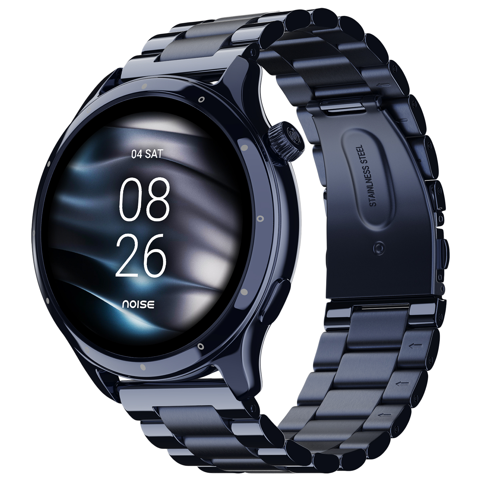 

noise NoiseFit Mettle Smartwatch with Bluetooth Calling (35.56mm HD Display, IP68 Water Resistant, Elite Blue Strap)