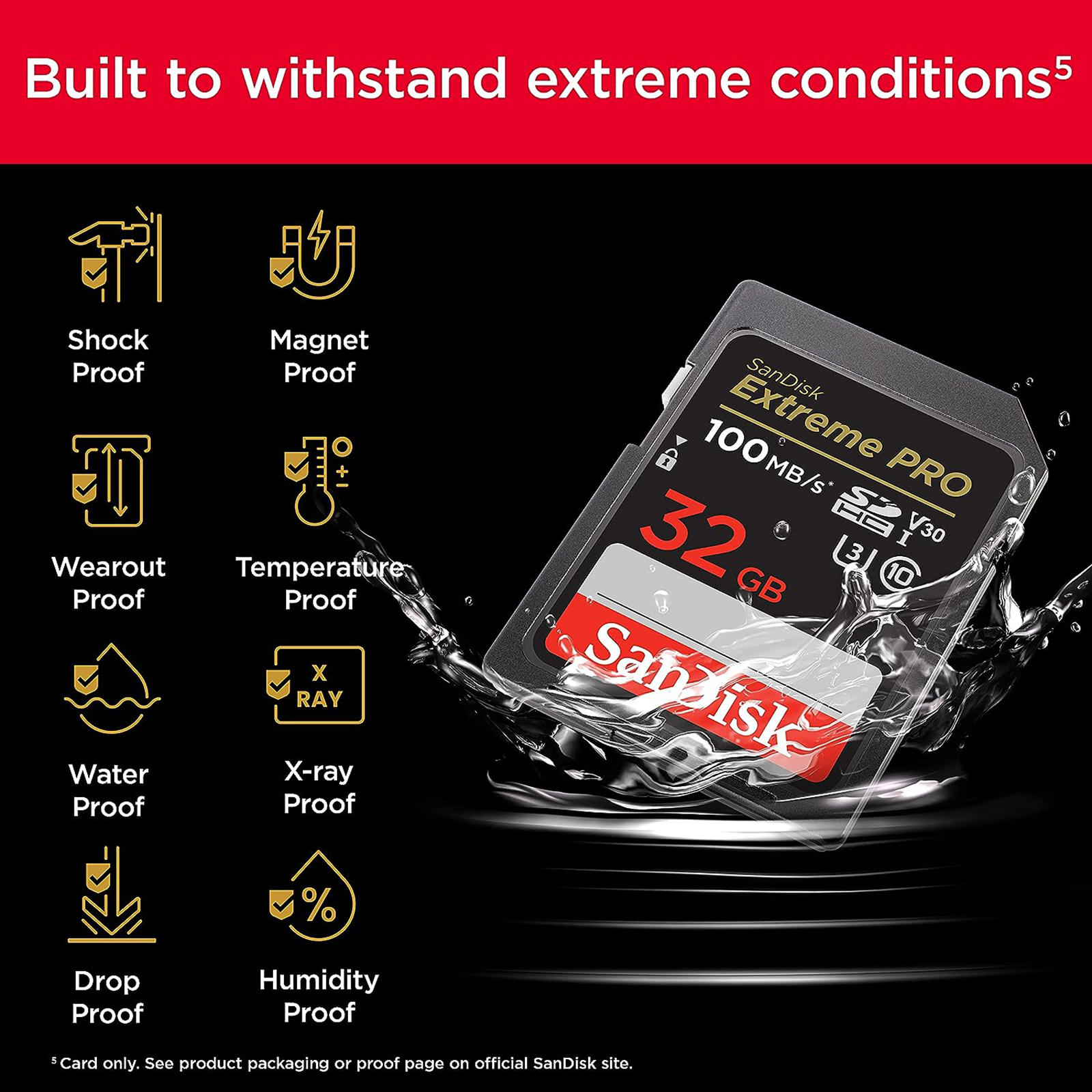 Carte SD SANDISK 32 GO Extreme Pro SDHC