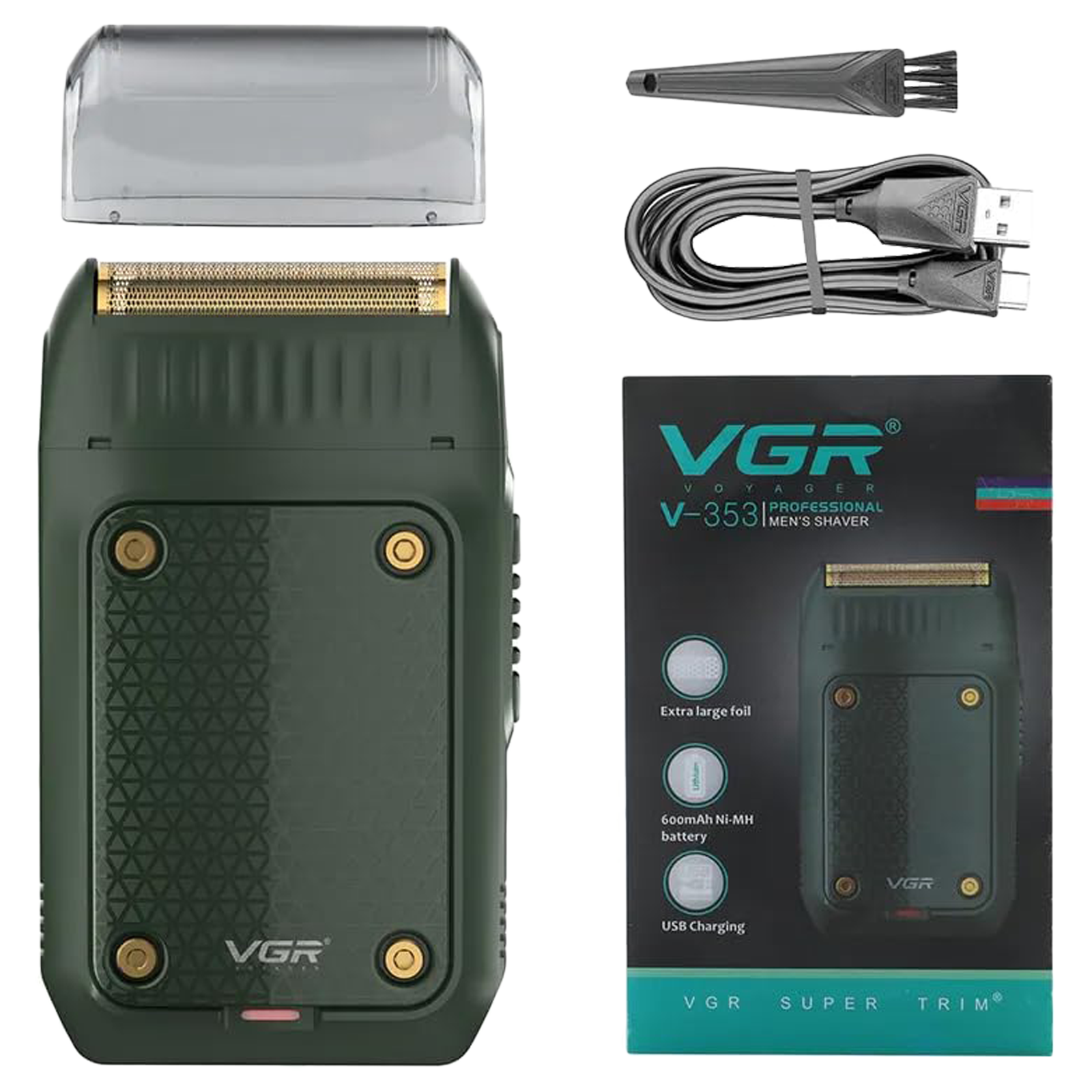 

VGR V-354 Stainless Steel Blades Cordless Wet and Dry Shaver (1 Length Settings, VGRINDIAVGR353GREE, Green)