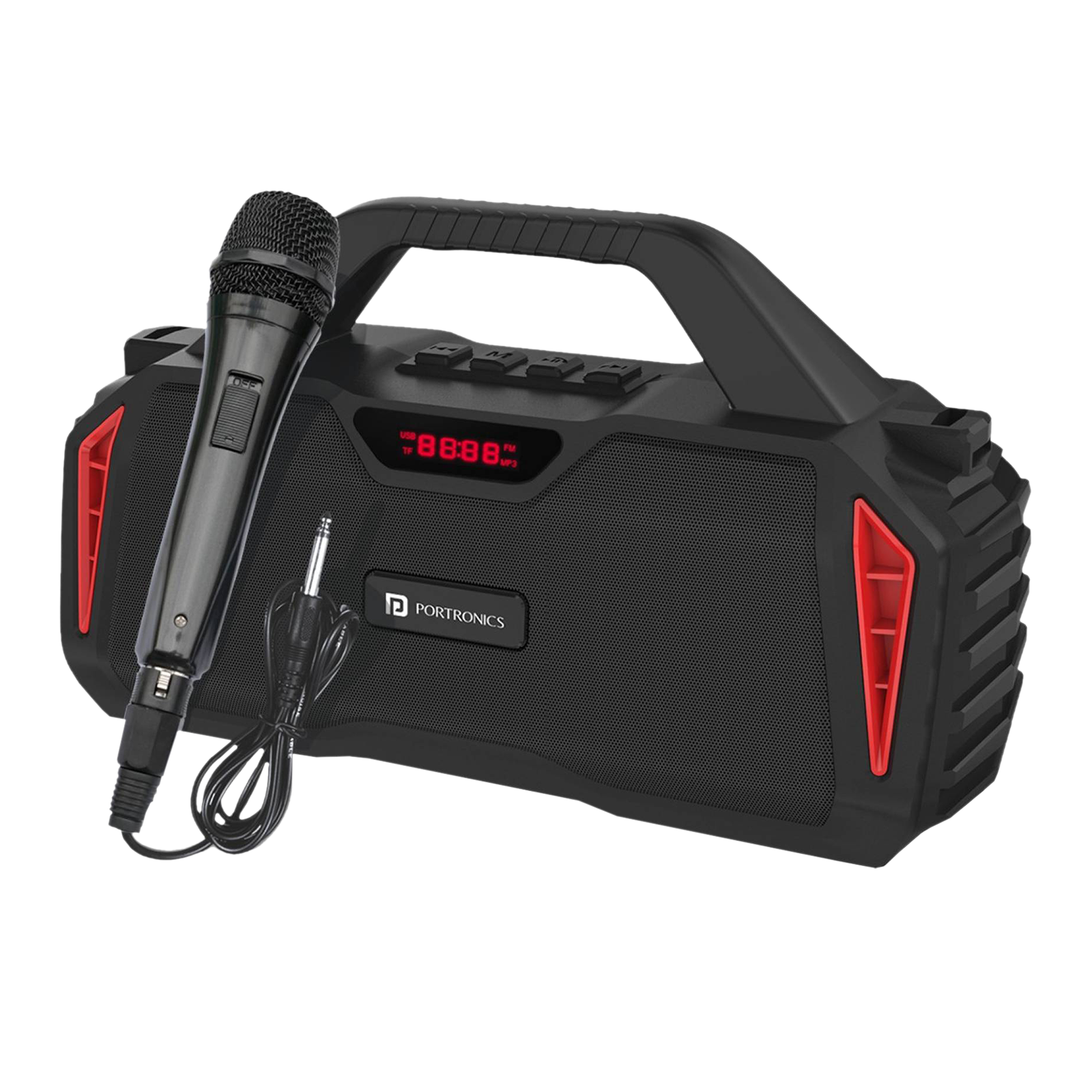 

PORTRONICS Chime 20W Portable Bluetooth Speaker (8 Hours Playtime, 2.1 Channel, Red)