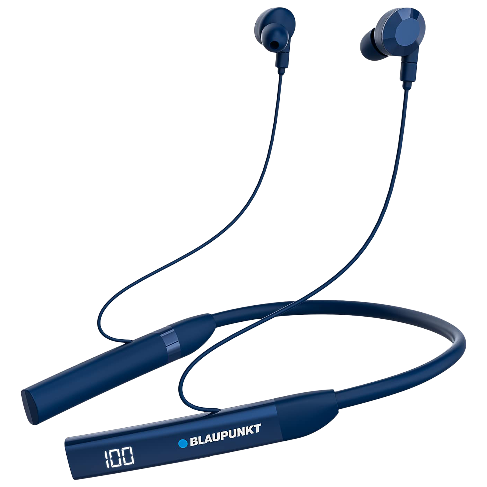 Blaupunkt BE100 Neckband with Noise Isolation (Sweat Resistant, Bass Demon Technology, Blue)