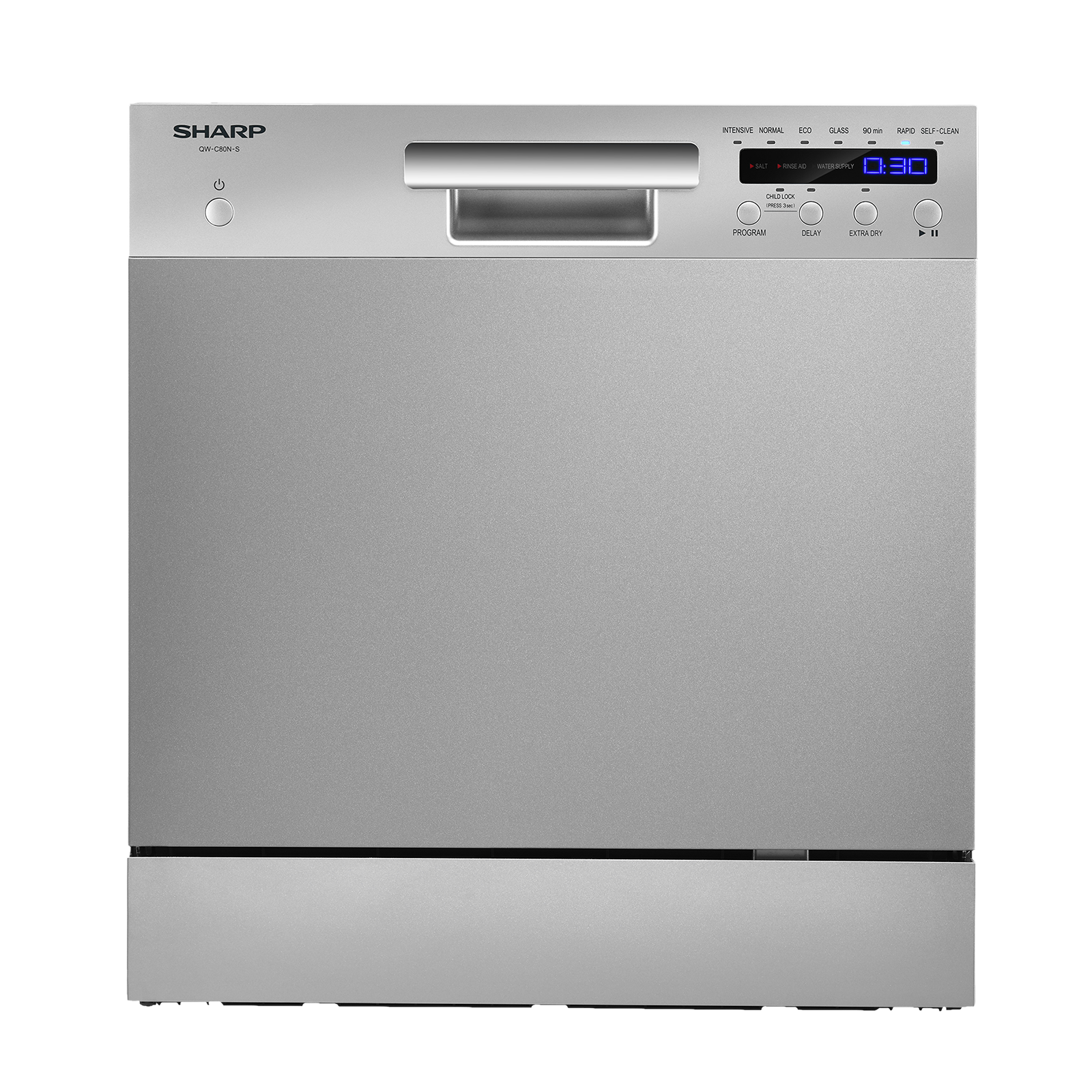 Buy SHARP 8 Place Settings Free Standing Dishwasher with Ultra Hygiene ...