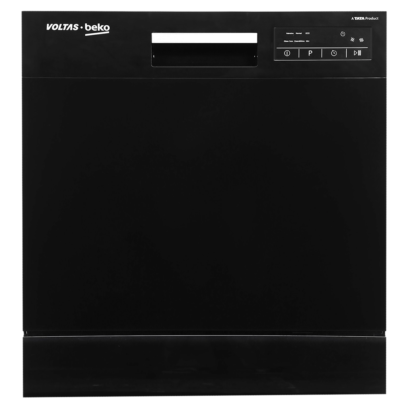 VOLTAS beko 8 Place Settings Free Standing Dishwasher with 2 Spray Levels (No Pre-rinse Required, Black)