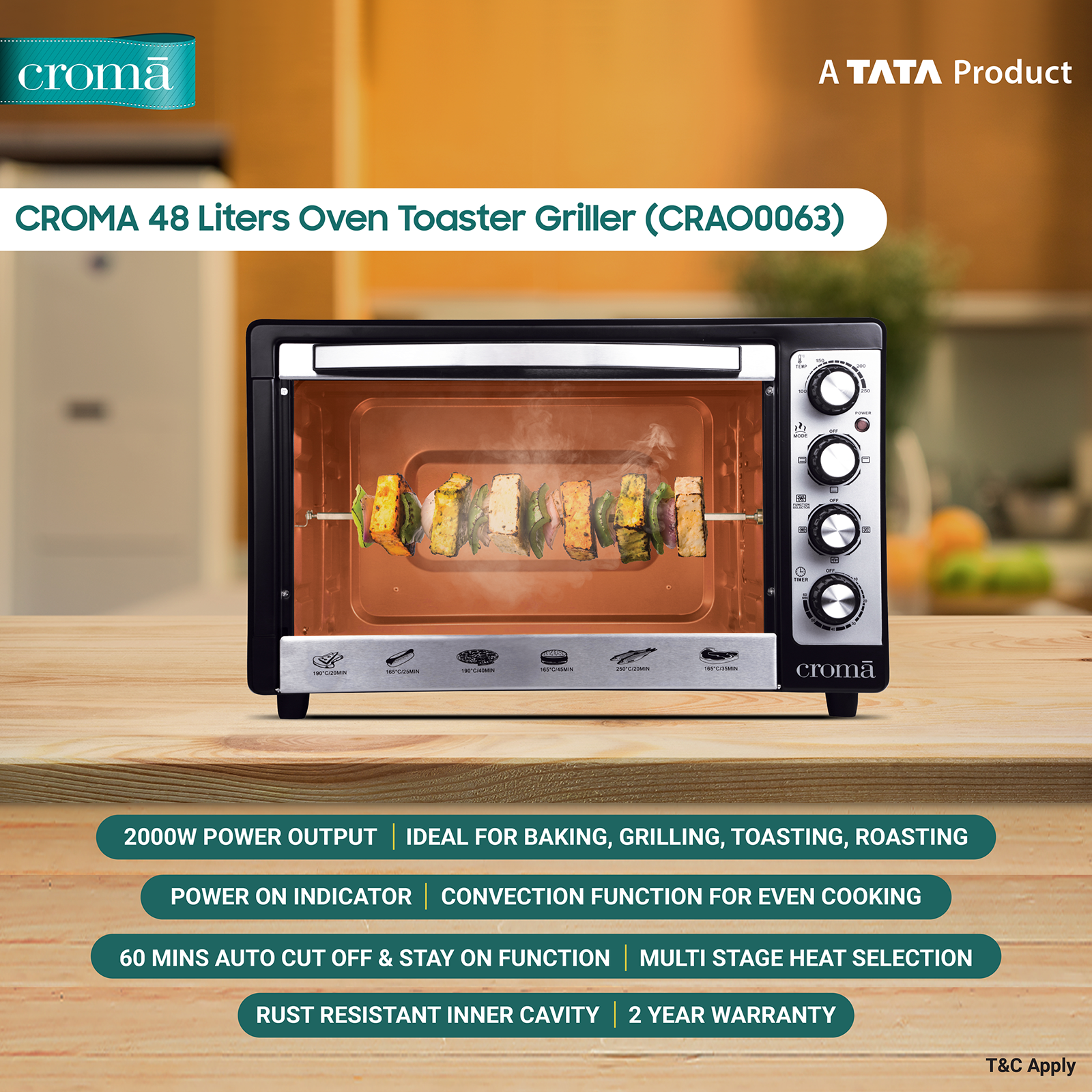 croma otg oven 48 litre