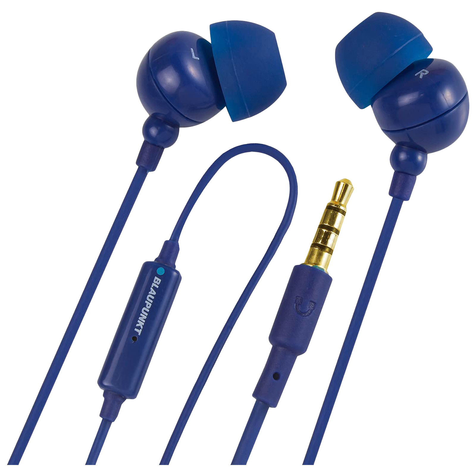 Blaupunkt EM-05M Wired Earphone with Mic (In Ear, Blue)