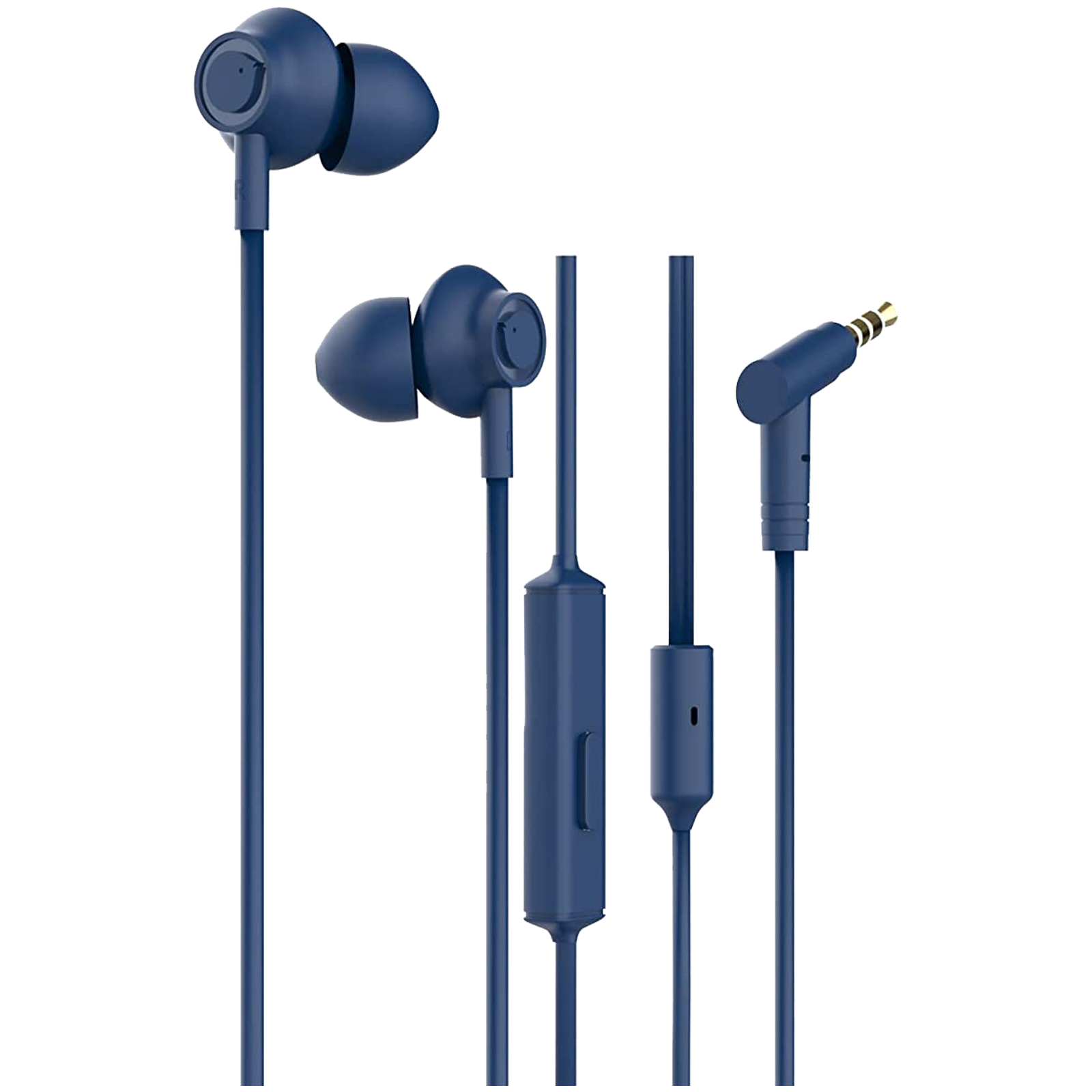 Blaupunkt EM10 Wired Earphone with Mic (In Ear, Blue)