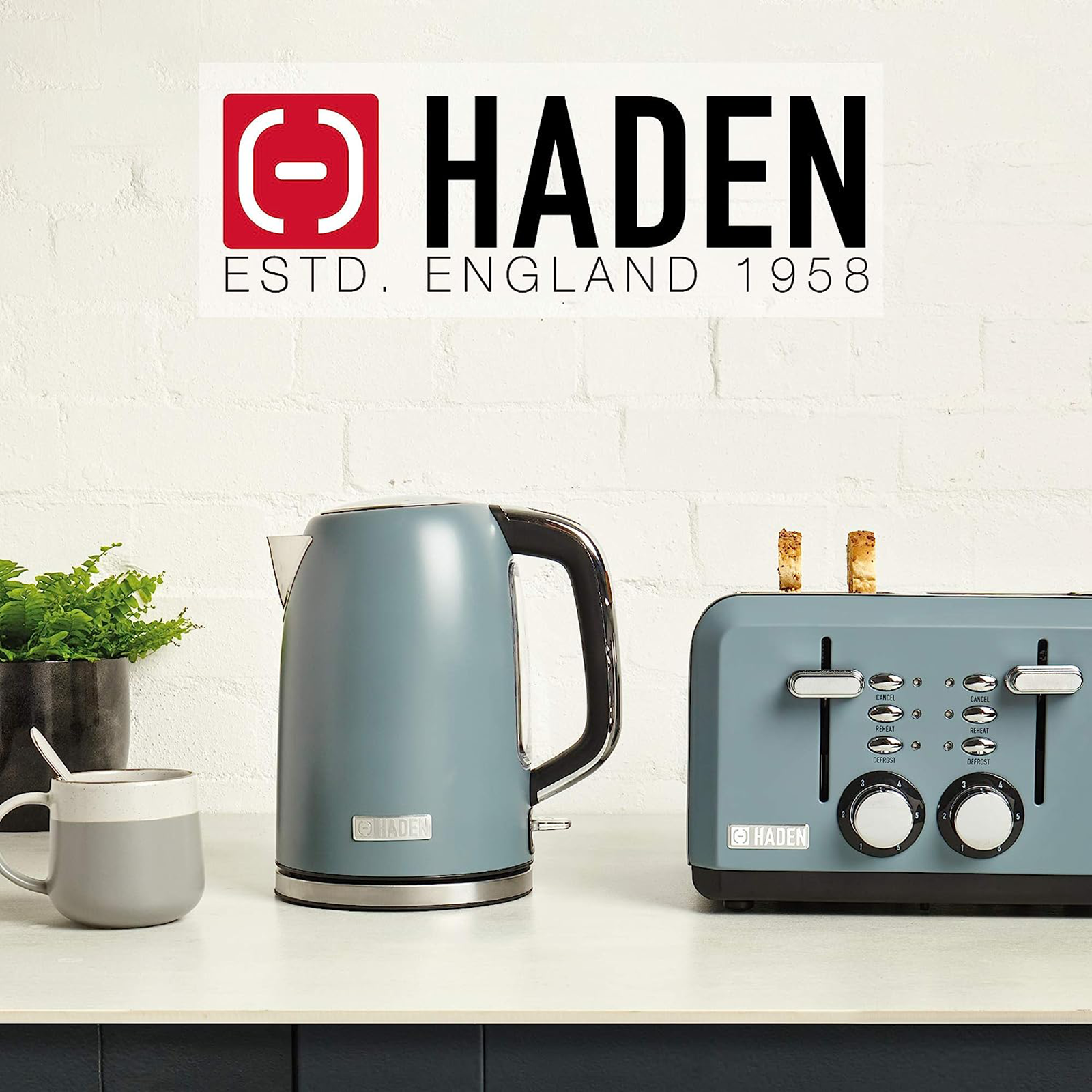 Haden Perth Slate Gray 1.7 Liter Electric Kettle