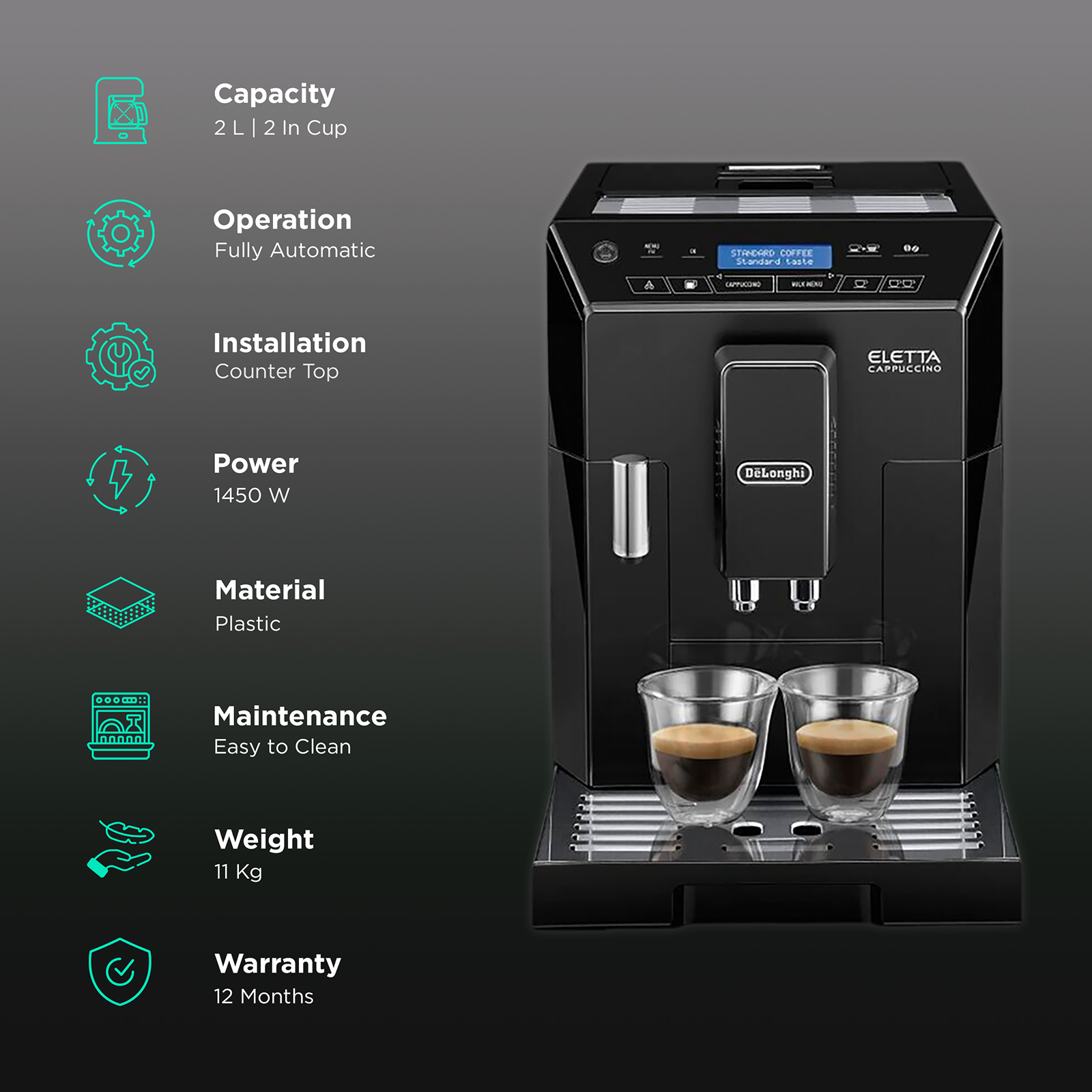 De'Longhi Eletta ECAM44660B Bean to Cup Coffee Machine - Black for sale  online