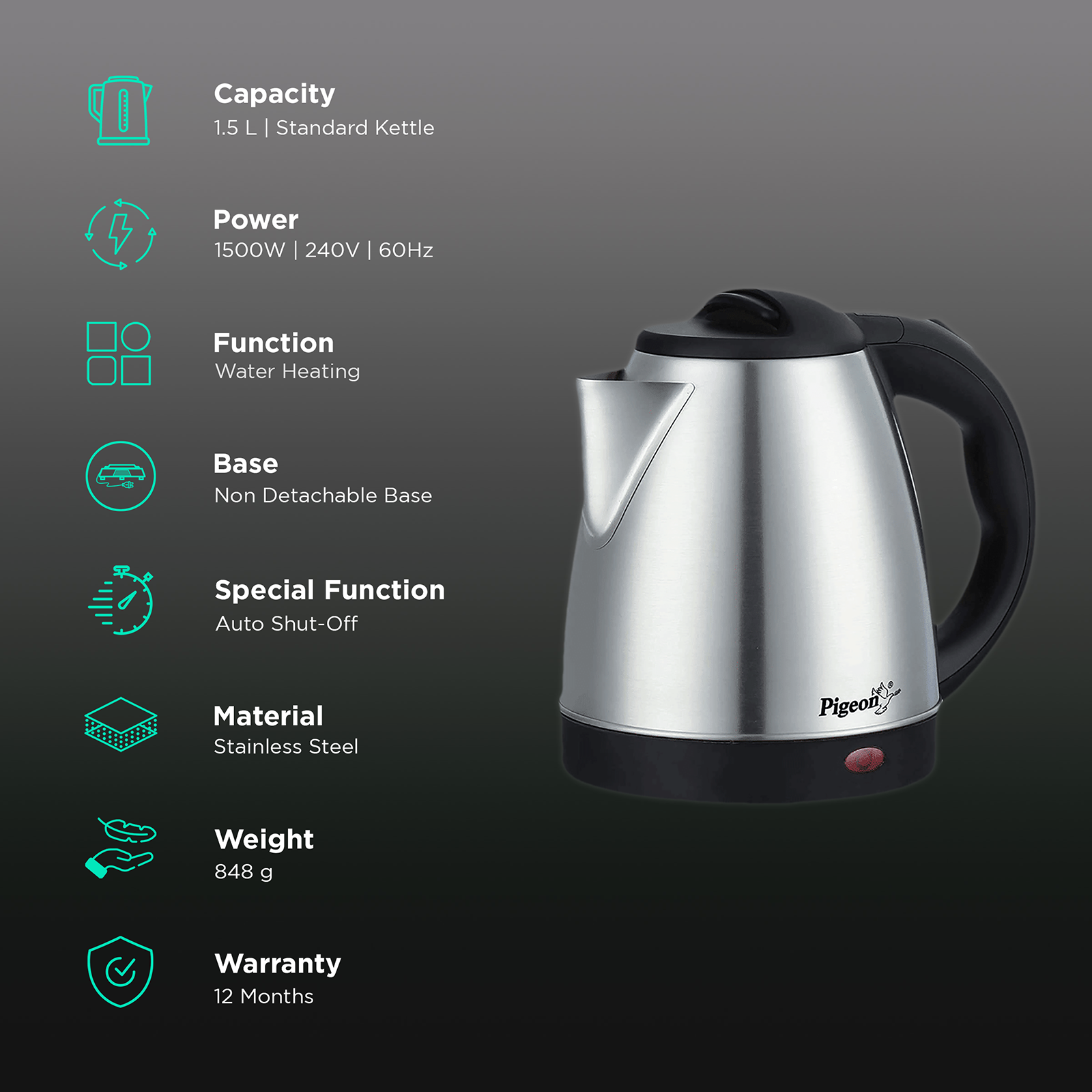 Pigeon Hot Electric Kettle - 1.5 L Electric Kettle Price in India - Buy  Pigeon Hot Electric Kettle - 1.5 L Electric Kettle Online at