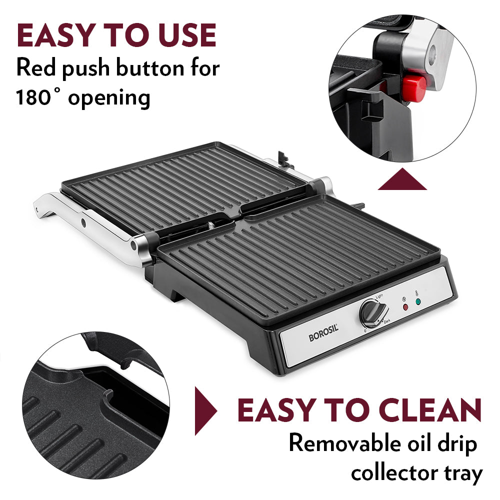 Buy SuperJumbo Grill Sandwich Maker 2000W at Best Price Online in India -  Borosil