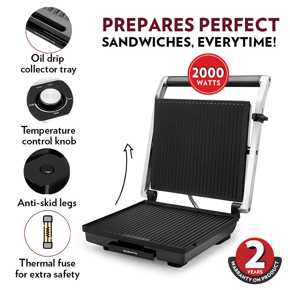 Buy SuperJumbo Grill Sandwich Maker 2000W at Best Price Online in India -  Borosil