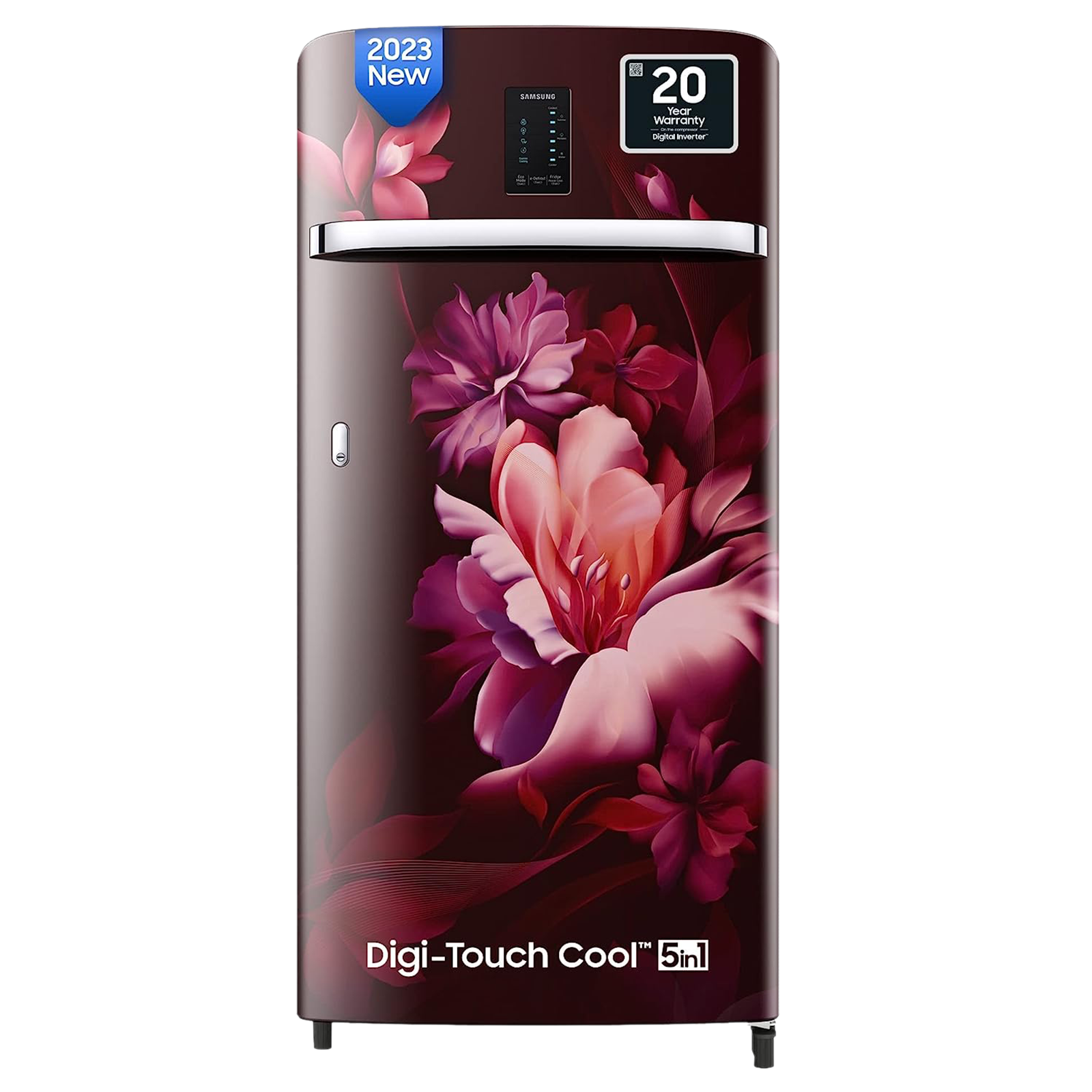 SAMSUNG 189 Litres 4 Star Direct Cool Single Door Refrigerator (RR21C2E24RZ/HL, Midnight Blossom Red)
