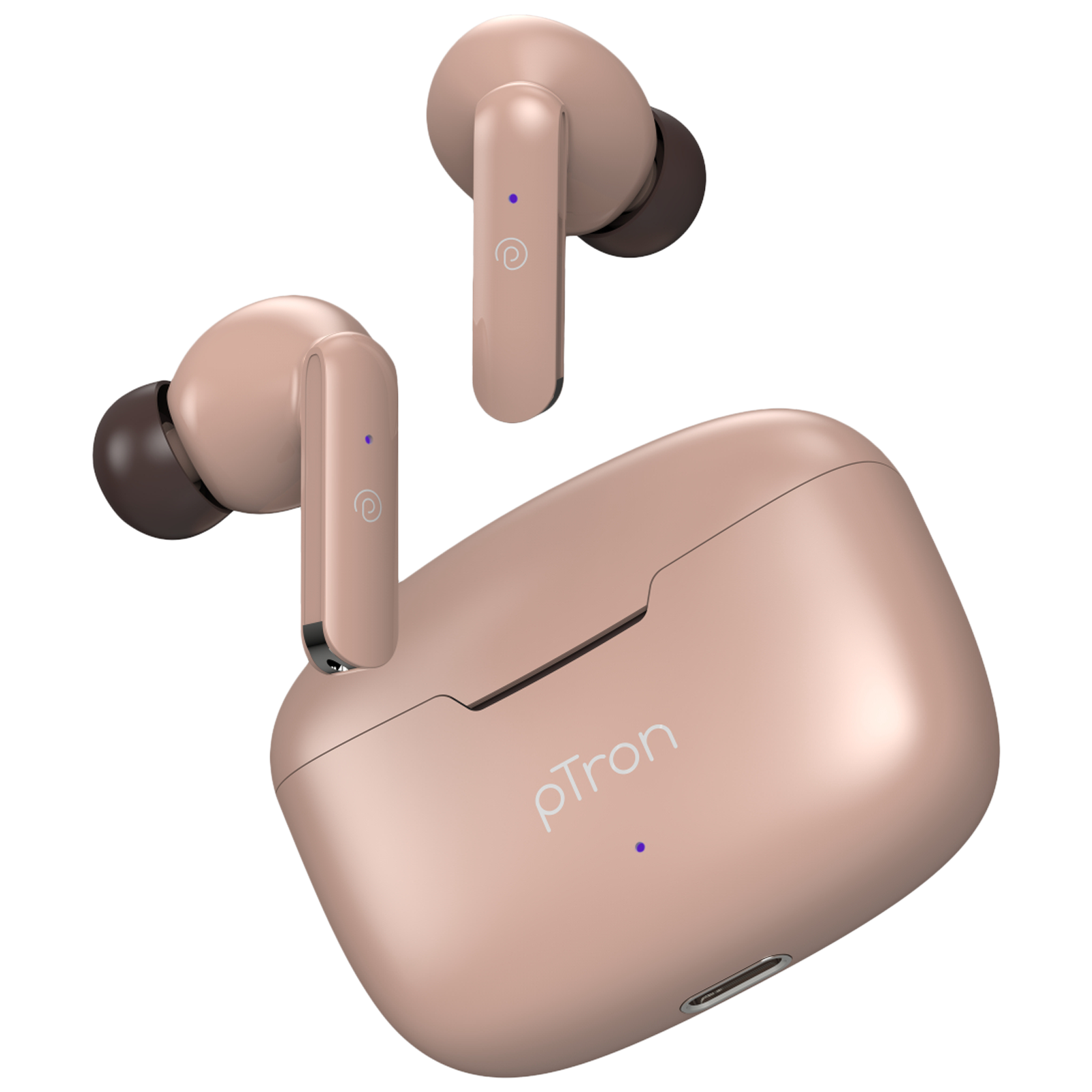 

pTron Bassbuds Air In-Ear Truly Wireless Earbuds WITH MIC (Bluetooth 5.1,USP,Bassbuds Air,Brown)