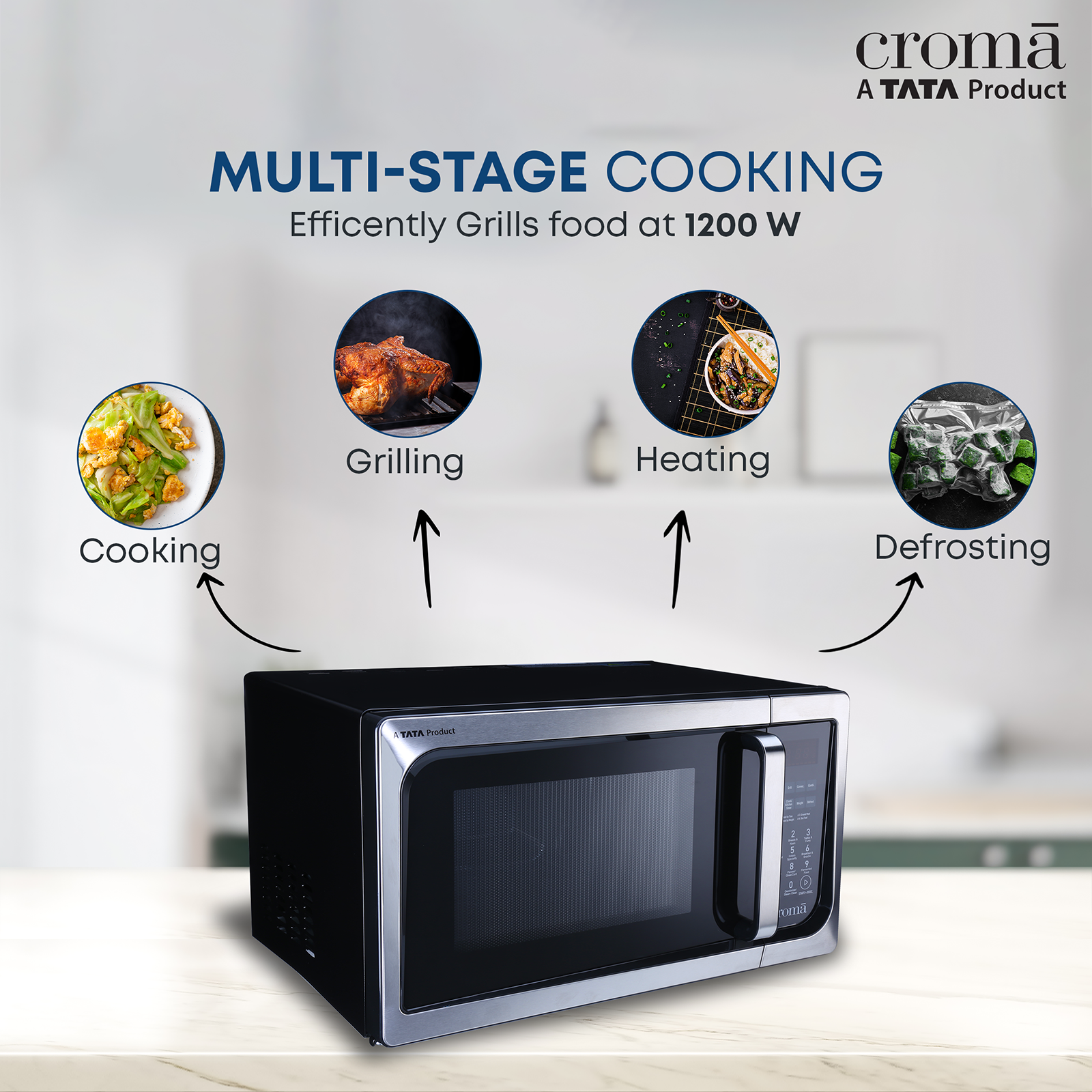 Buy Croma 23L Convection Microwave Oven with LED Display (Black