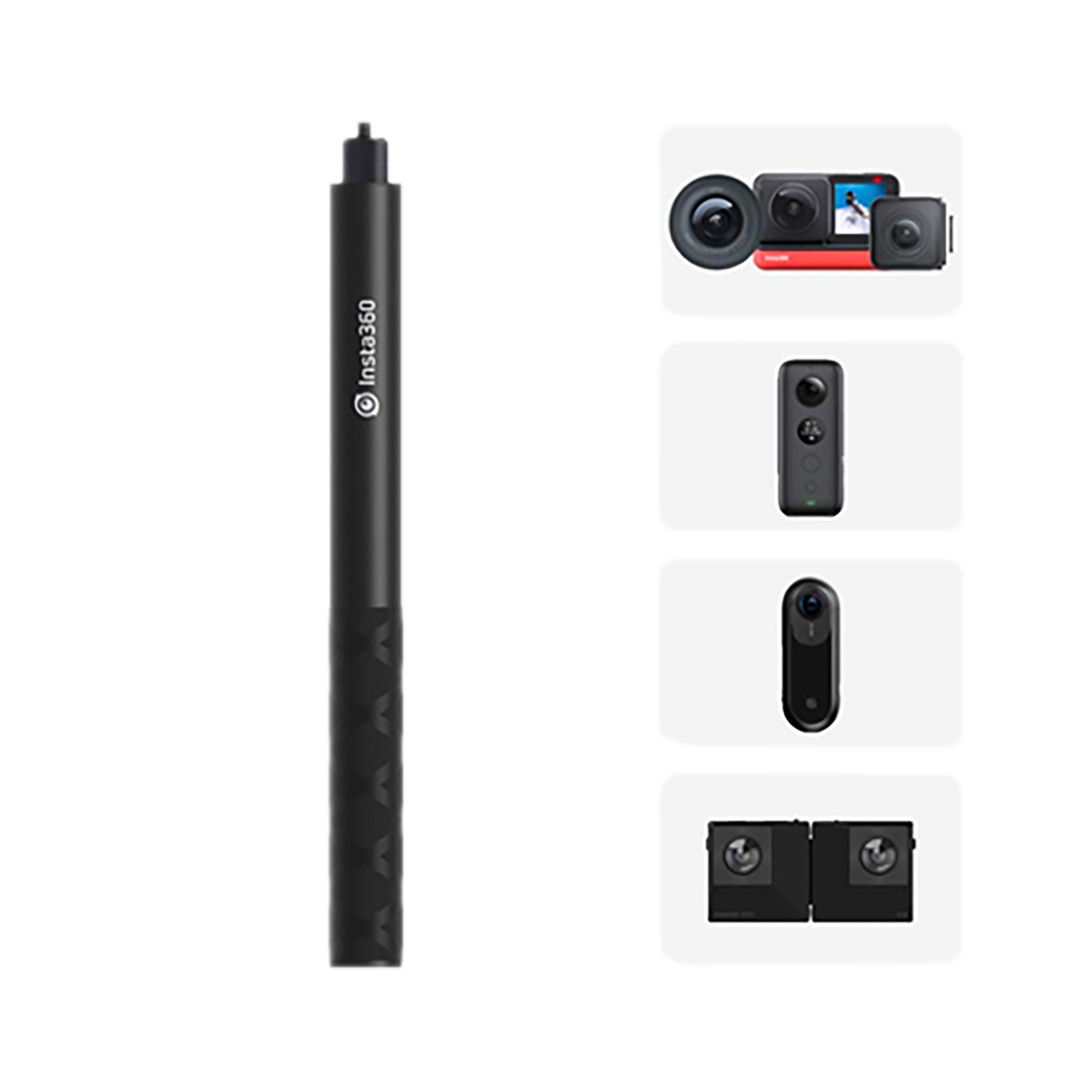 Buy Insta360 ONE R Invisible 70cm Adjustable Selfie Stick for Camera (Auto  Removed in 360 Shots, Black) Online – Croma