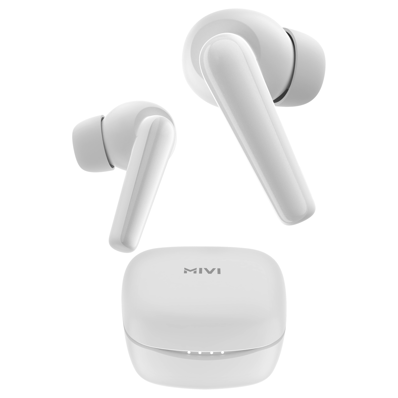 Mivi Duopods N5 TWS Earbuds with AI Noise Cancellation (13mm Driver, Ivory)