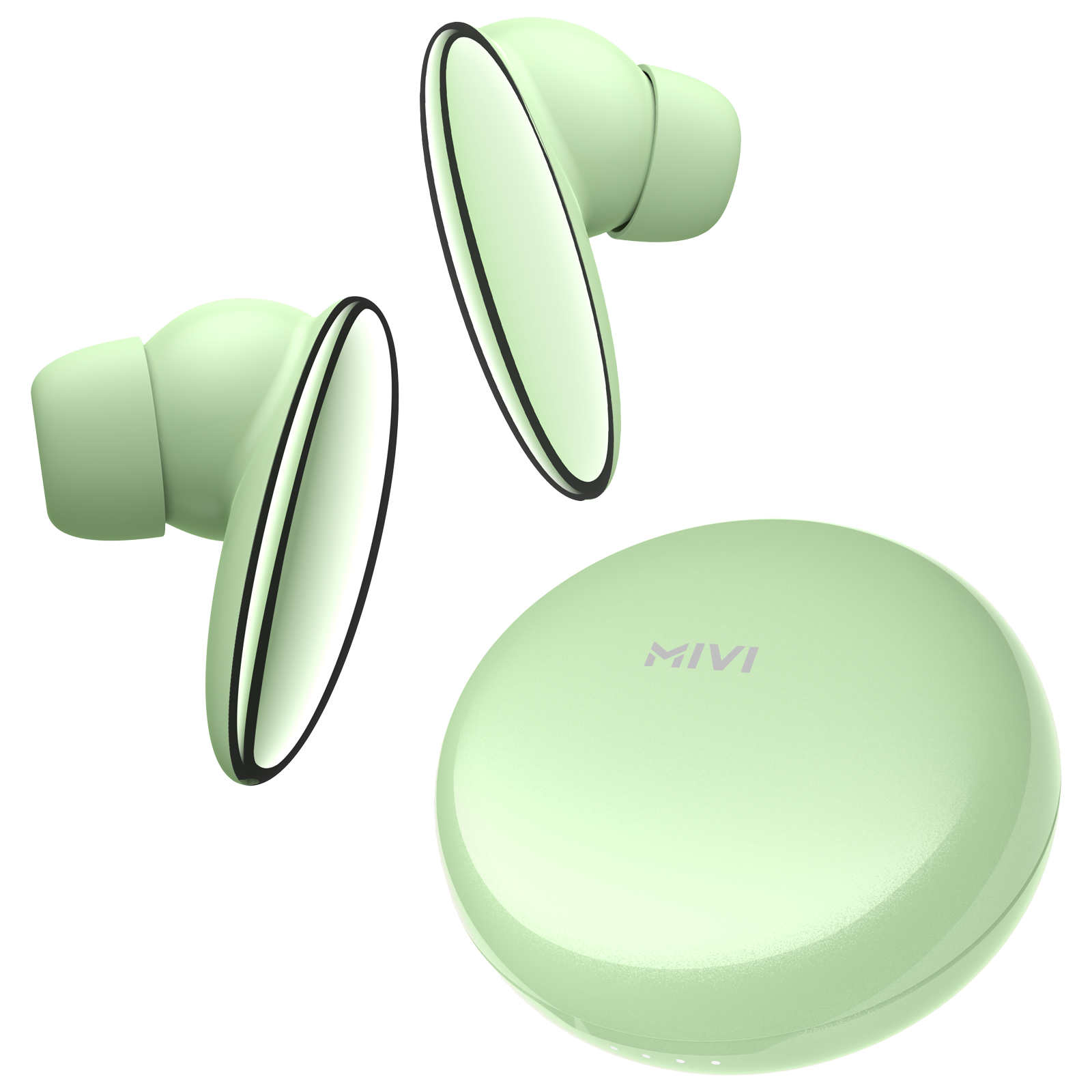 Mivi DuoPods N6 TEDPN6MG TWS Earbuds with AI Noise Cancellation (IPX4 Water Resistant, 13mm Electroplated Drivers, Mint Green)