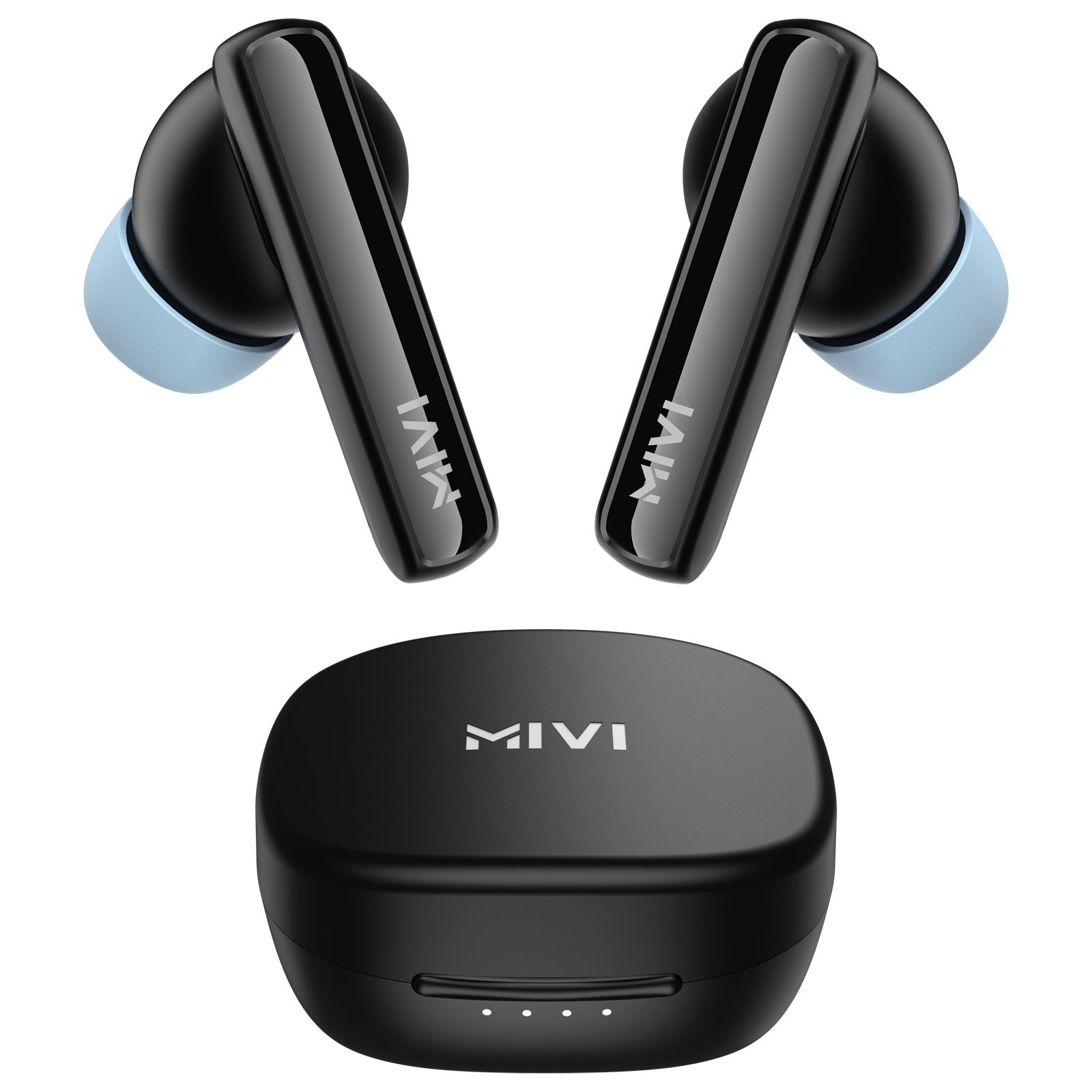 Mivi DuoPods N2 TWS Earbuds with AI Noise Cancellation (IPX4 Water Resistant, Fast Charging, Black)