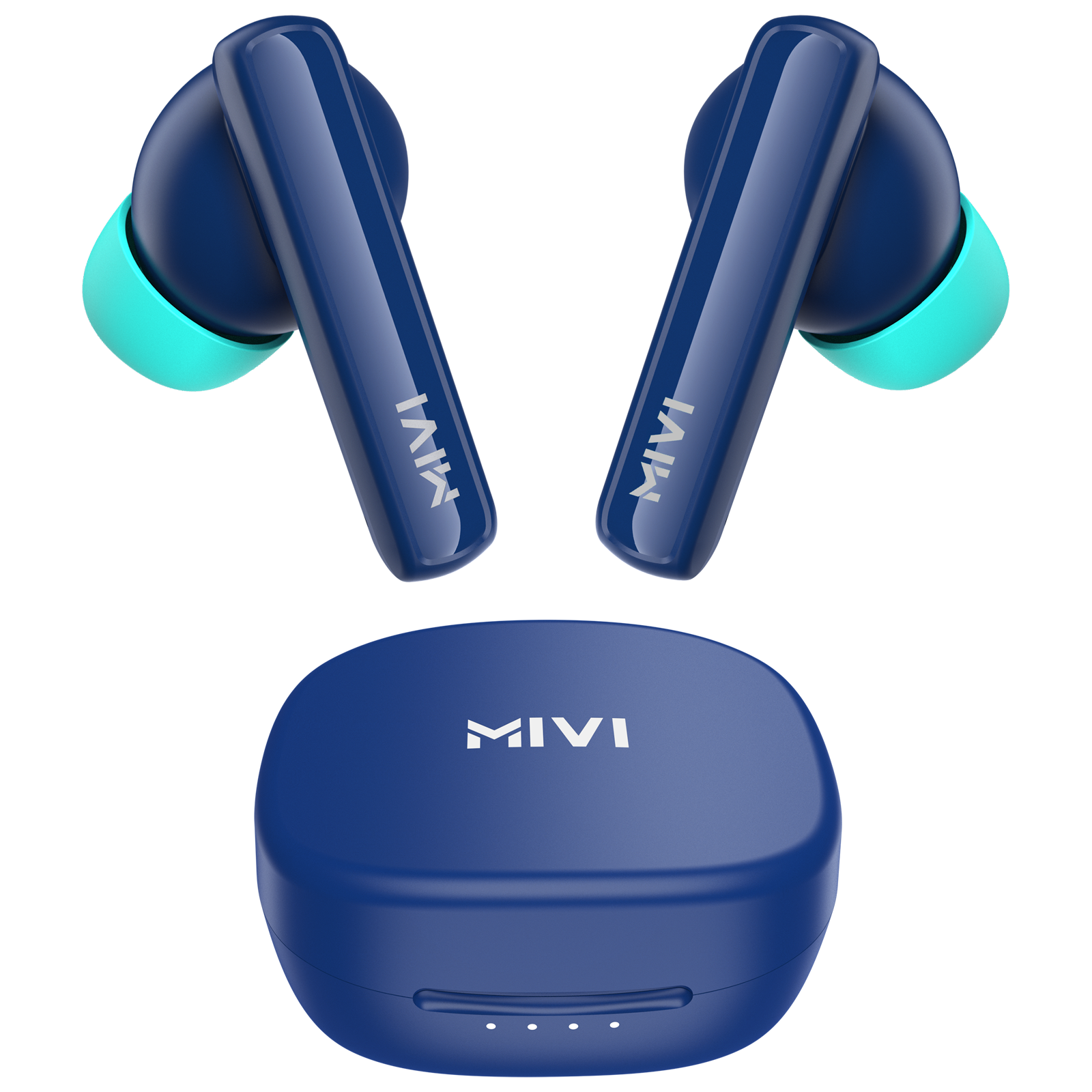Mivi DuoPods N2 TWS Earbuds with AI Noise Cancellation (IPX4 Water Resistant, Fast Charging, Blue)