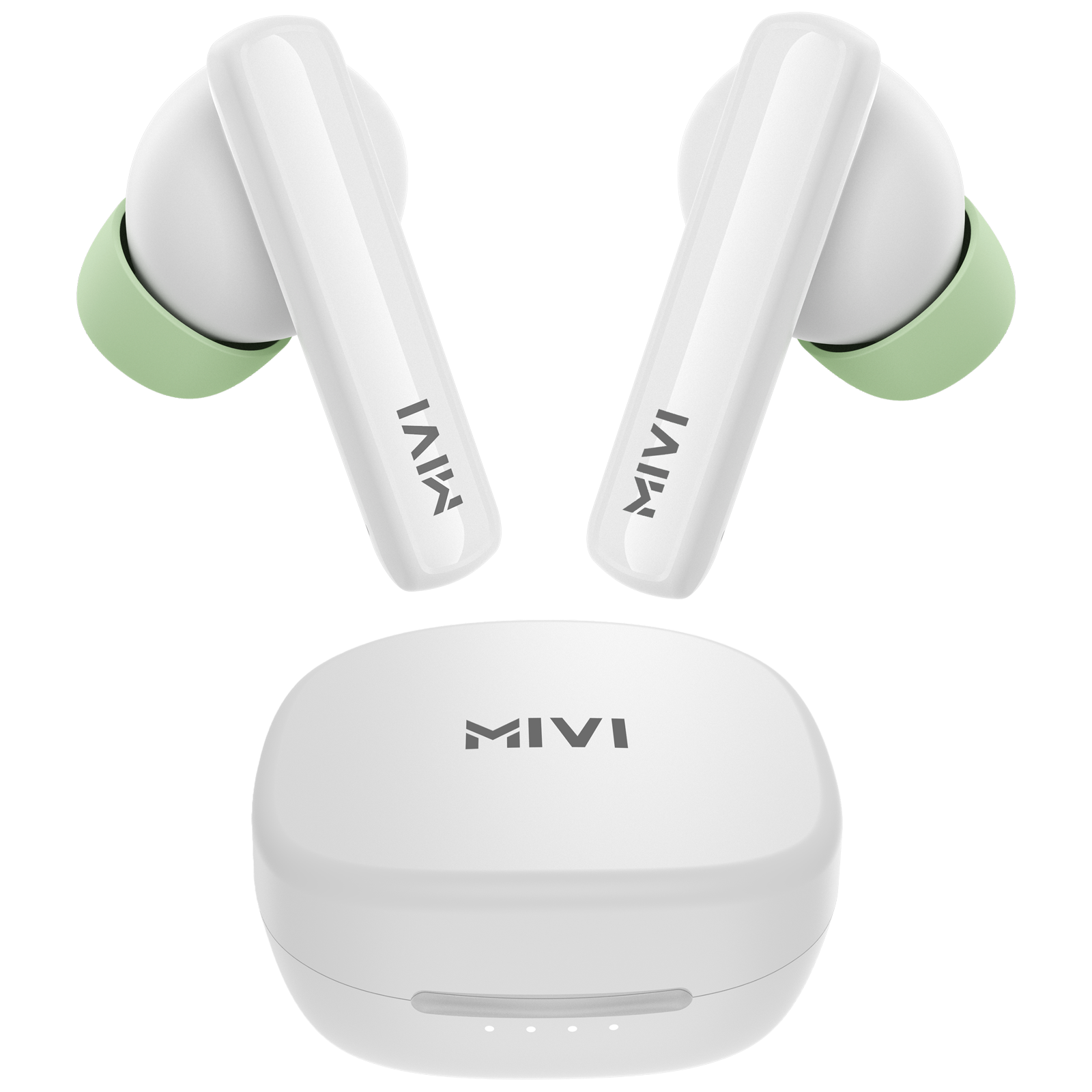 Mivi DuoPods N2 TWS Earbuds with AI Noise Cancellation (IPX4 Water Resistant, Fast Charging, White)