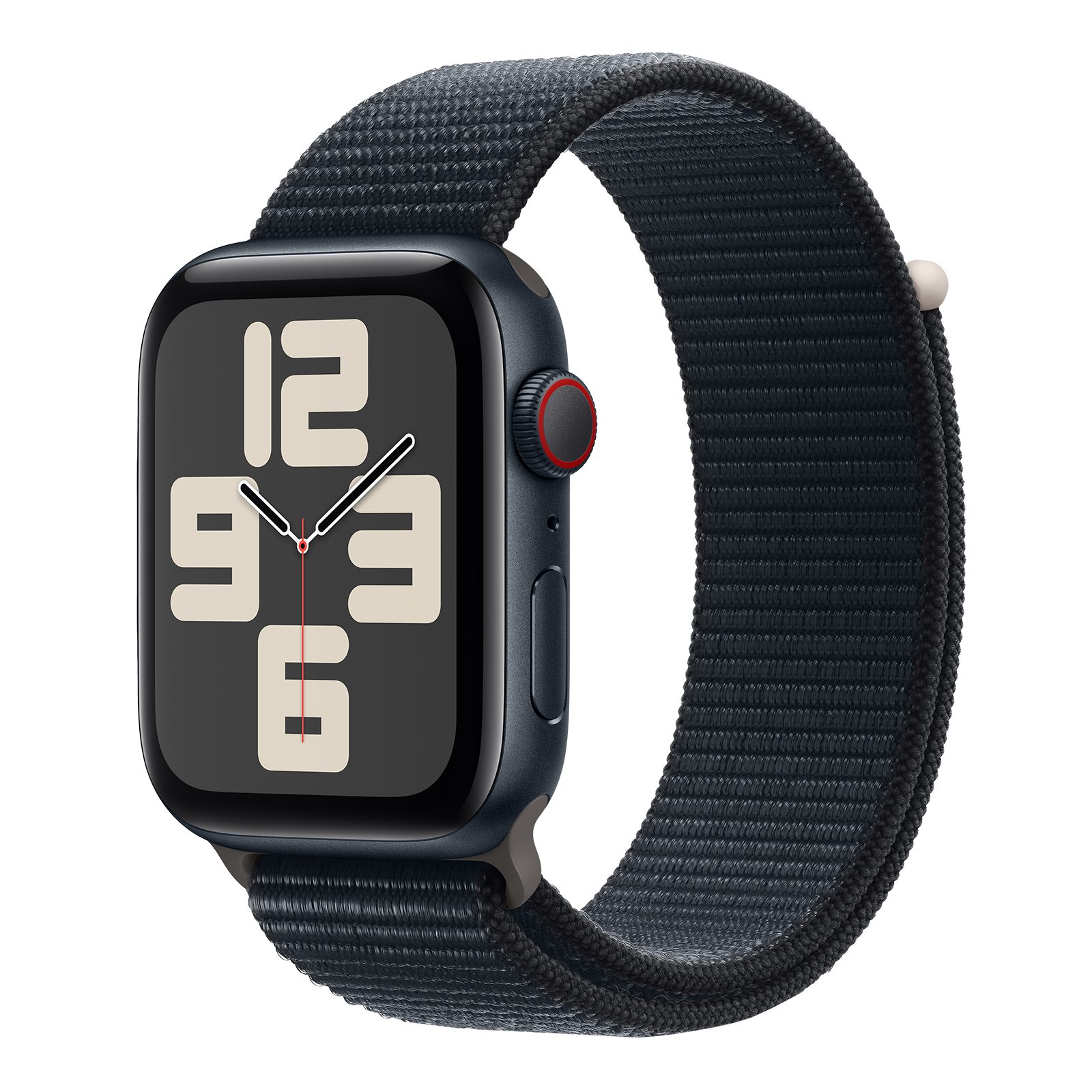 Apple Watch SE GPS+Cellular with Midnight Sport Loop - M/L (44mm Display, Midnight Aluminium Case)