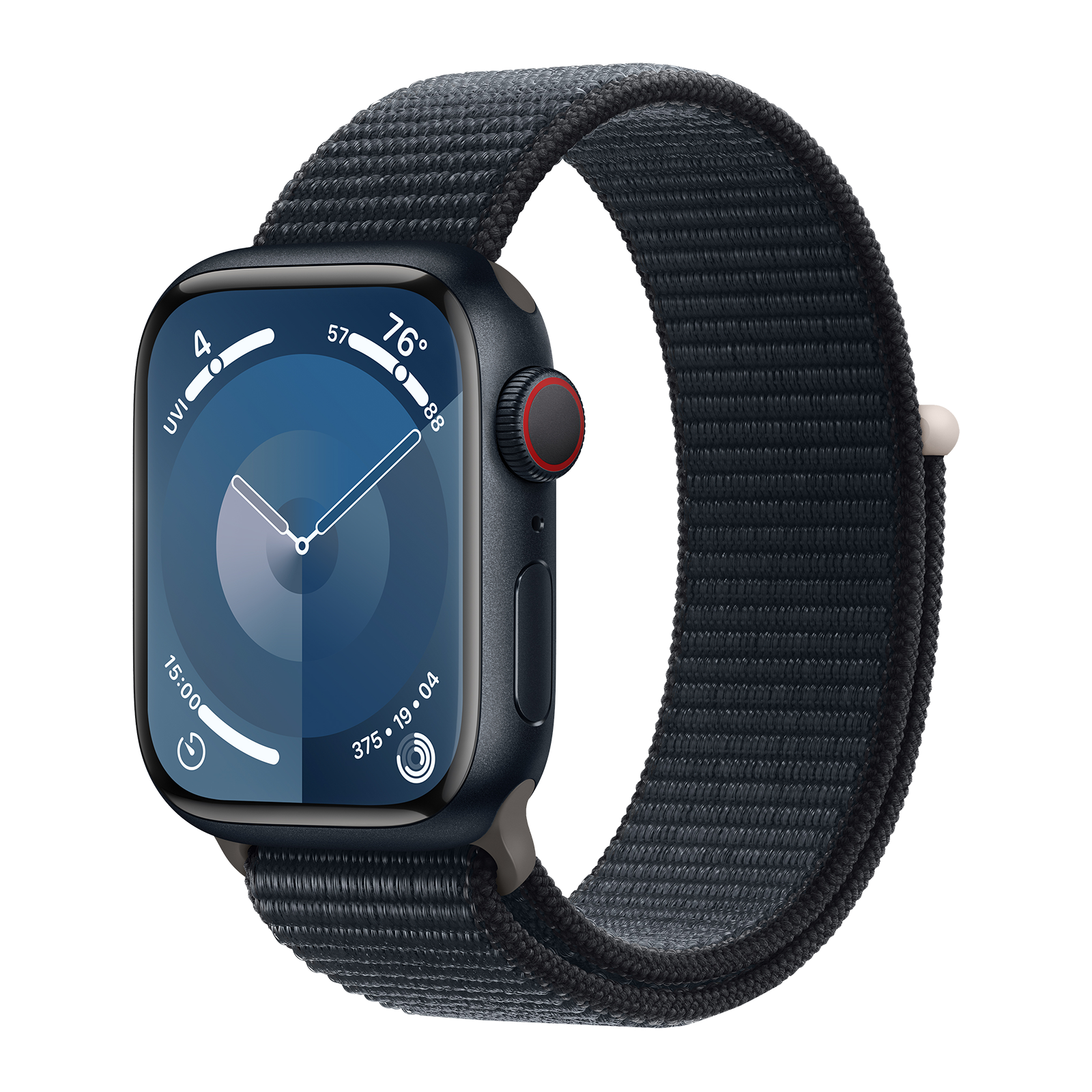 Apple Watch Series 9 GPS+Cellular with Midnight Sport Loop - S/M (41mm Display, Midnight Aluminium Case)