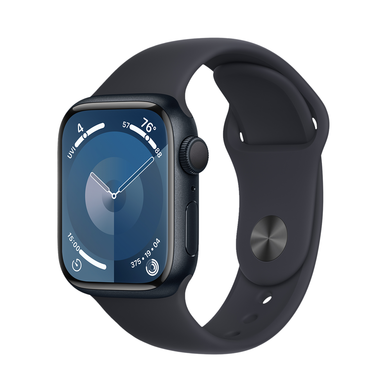 

Apple Watch Series 9 GPS with Midnight Sport Band - M/L (41mm Display, Midnight Aluminium Case)