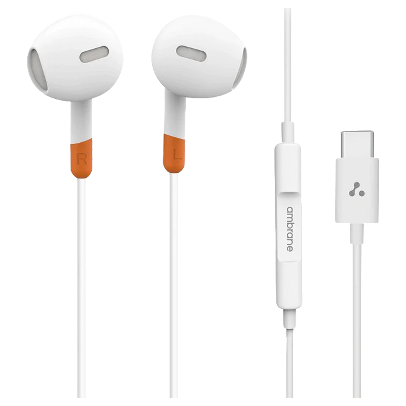 ambrane Beats T02 Wired Earphone with Mic (In Ear, White)
