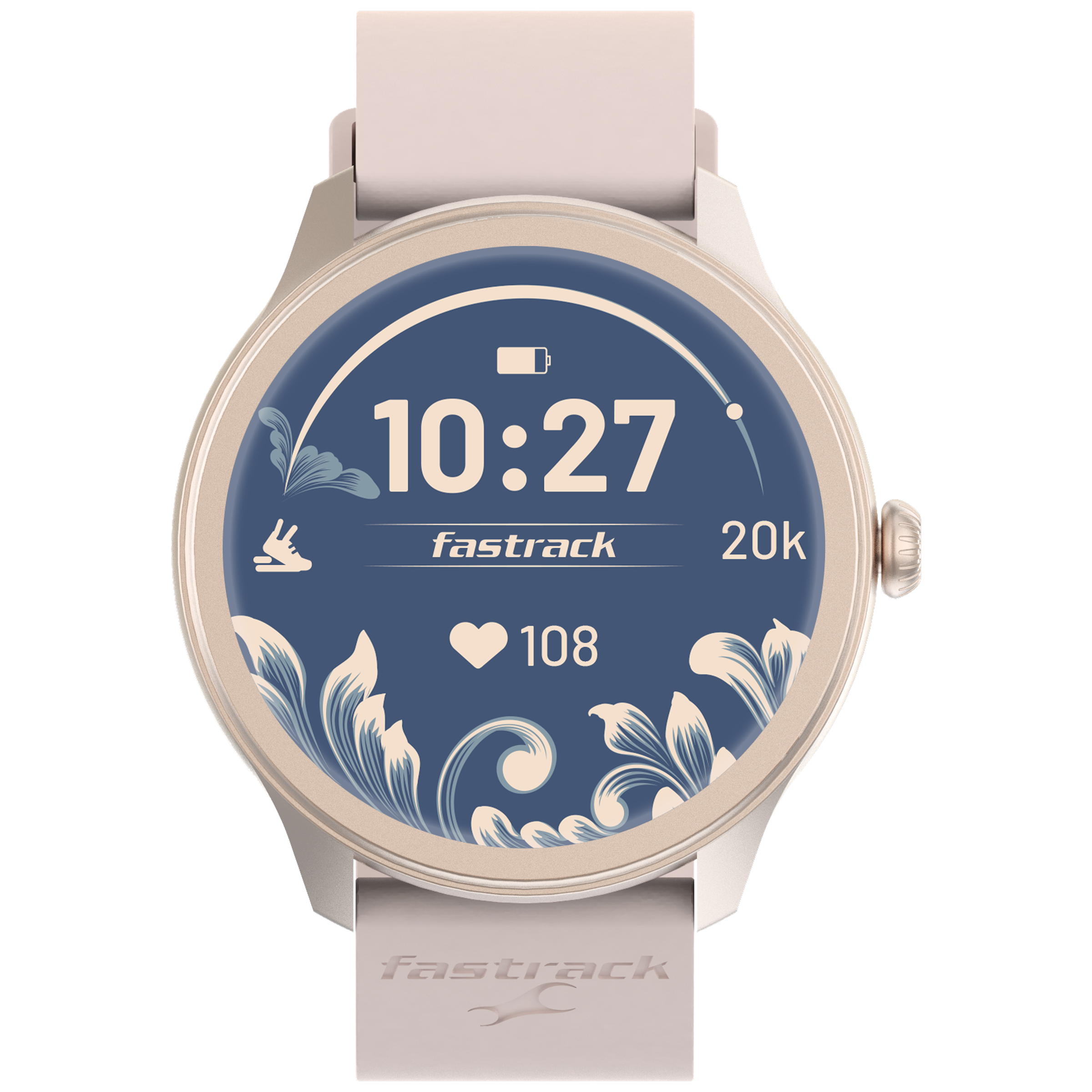 fastrack Reflex Invoke Smartwatch with Bluetooth Calling (35.3mm TFT LCD Display, IP68 Water Resistant, Pink Strap)