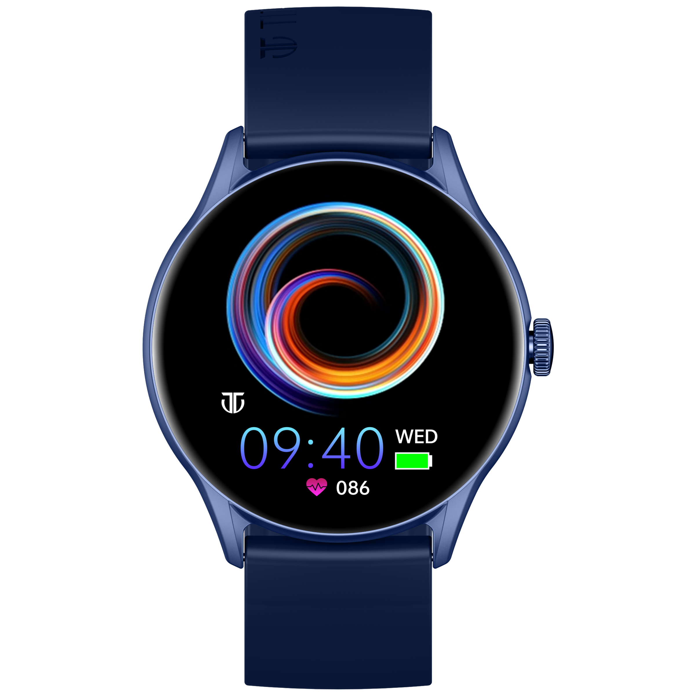 TITAN Evoke Smartwatch with Bluetooth Calling (36.32mm AMOLED Display, IP68  Water Resistant, Blue Strap)