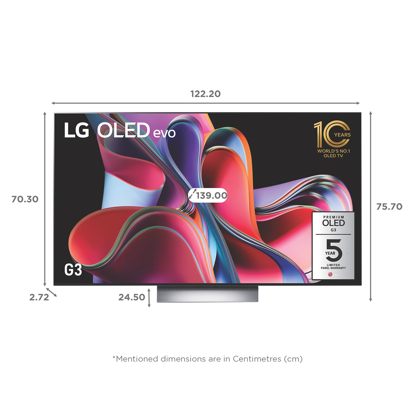 LG - 77 Class G3 Series OLED evo 4K UHD Smart WebOS TV