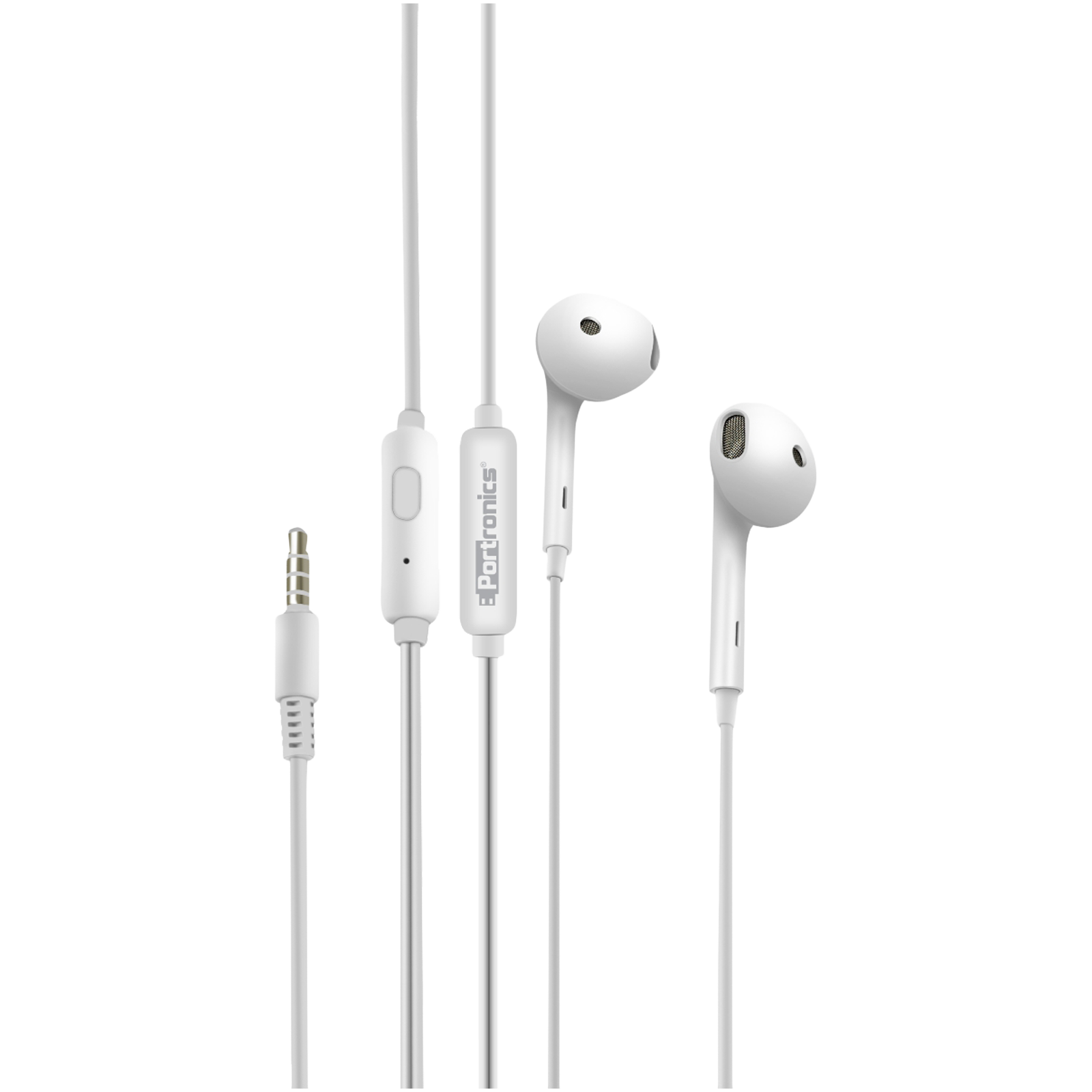 

PORTRONICS Conch Beta Wired Earphone with Mic (In Ear, White)