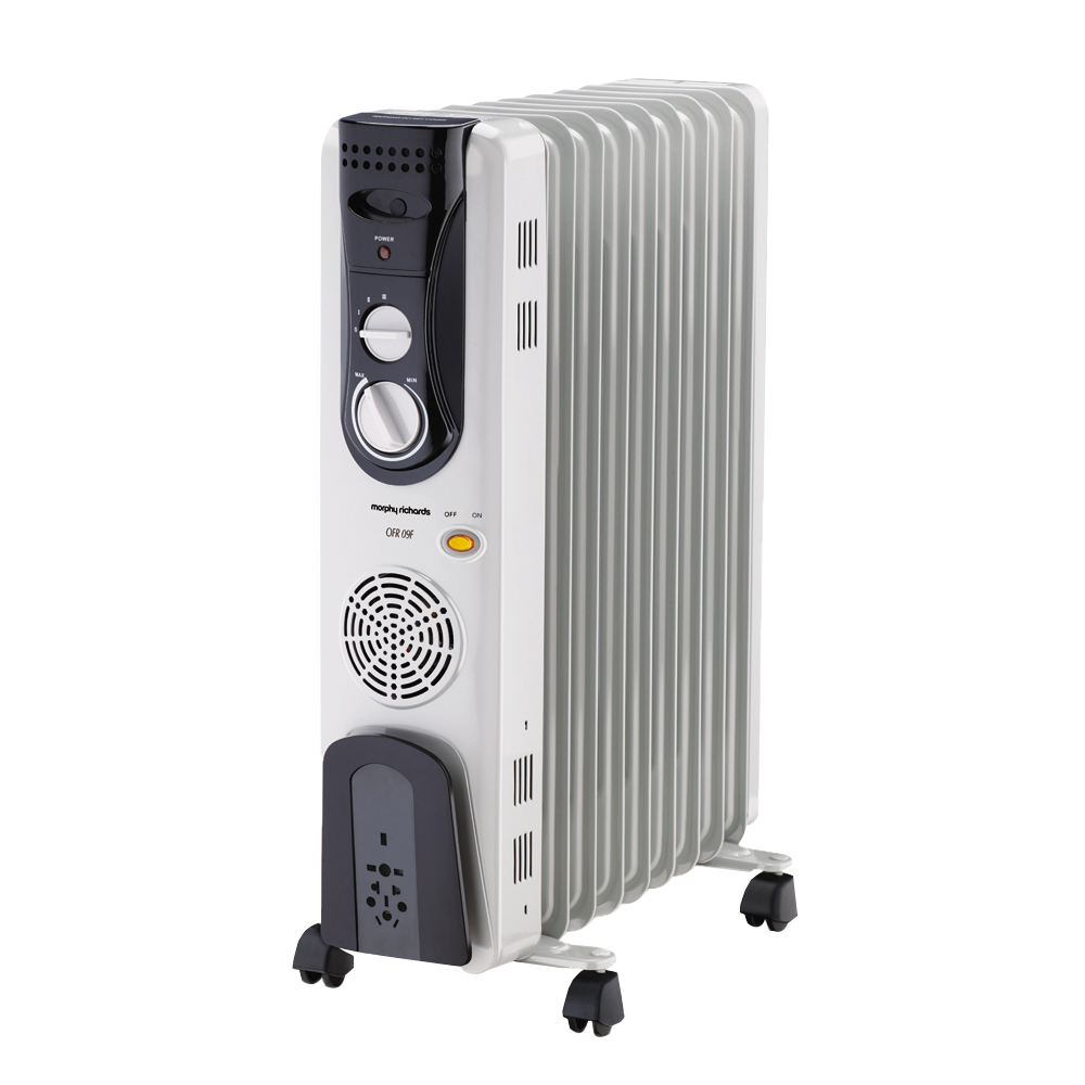 morphy richards 2900 Watt PTC Fan Oil Filled Room Heater (OFR 9F, White)