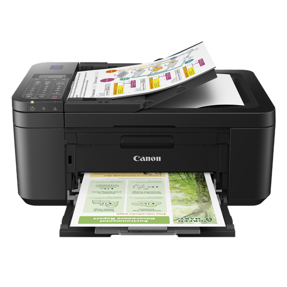 Canon Pixma E4570 All in One Wi-Fi Inkjet Printer with Mono LCD Display (Auto Duplex Printing, Black)