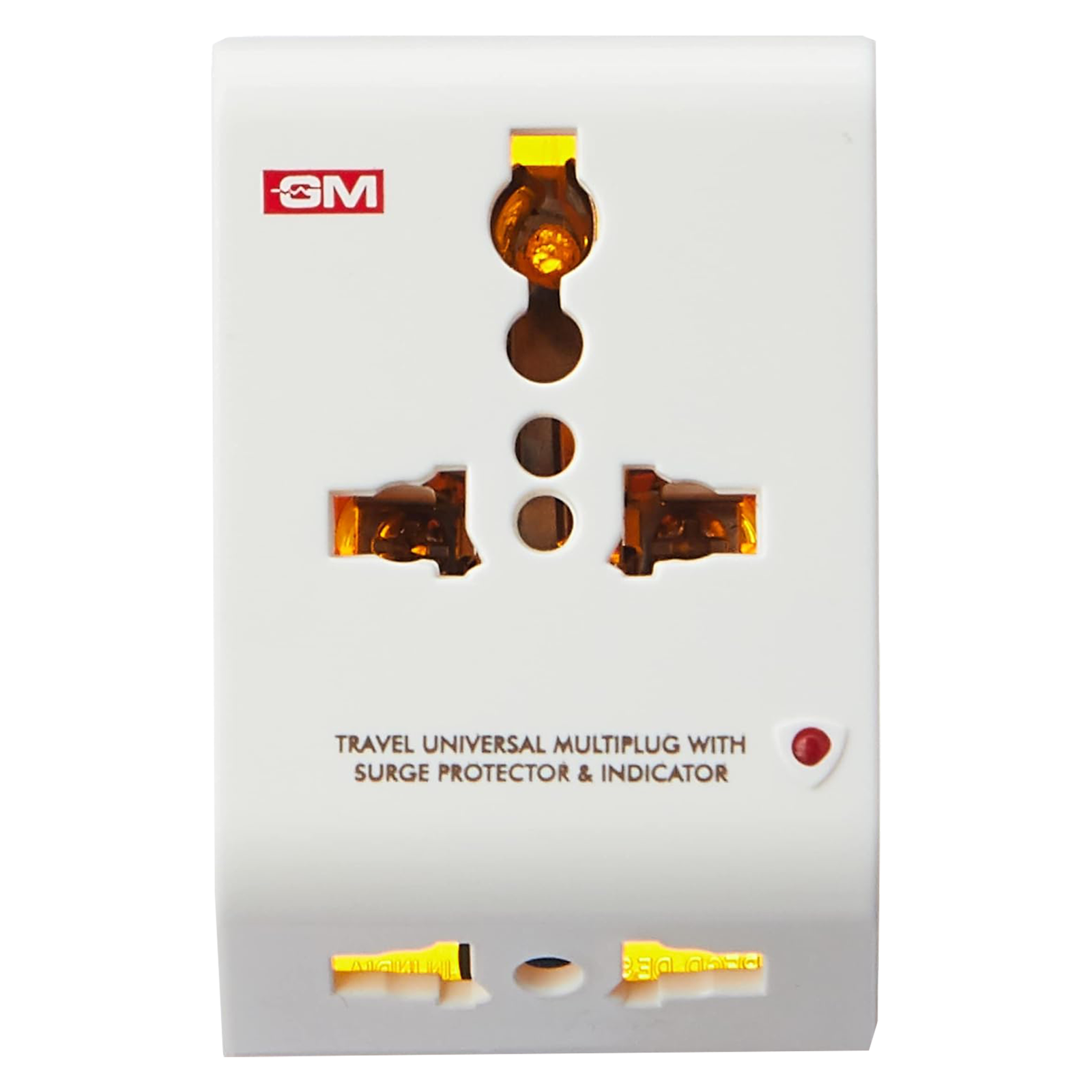 GM 2 Pin Multi Plug Adaptor (With Surge Protector, 3011, White)