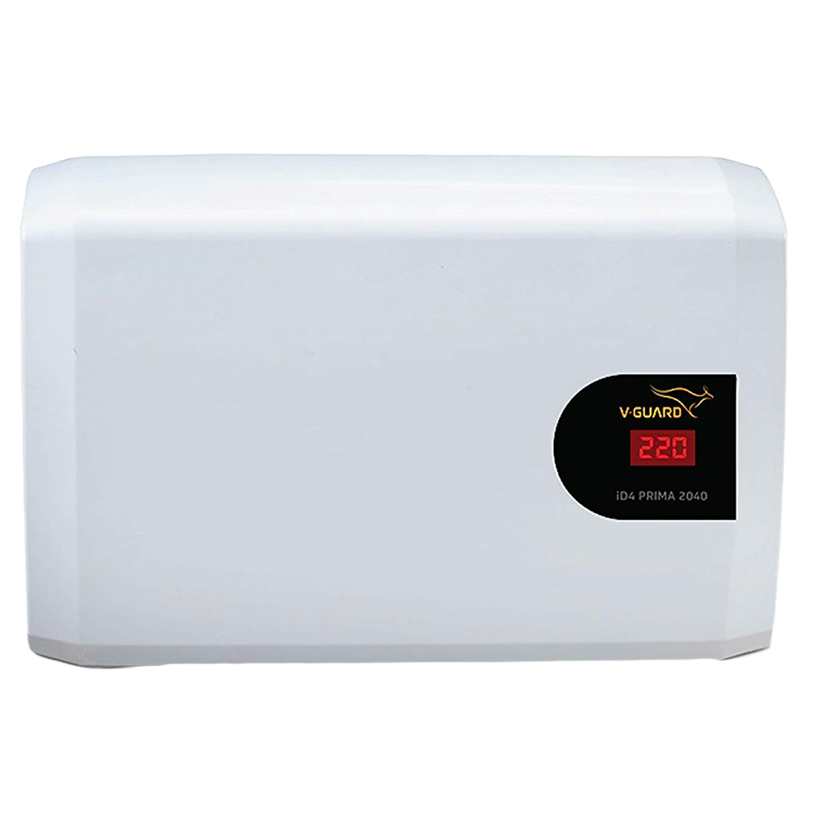 V-GUARD iD4 Prima 2040 12 Amps Voltage Stabilizer For Up to 1.5 Ton Air Conditioner (160V - 280 V, Thermal Overload Protection, White)