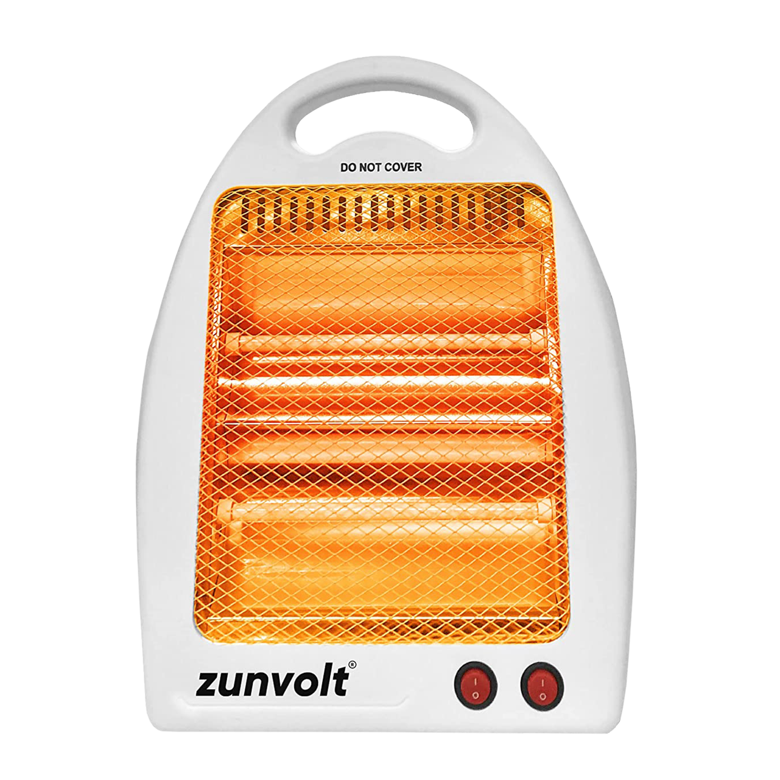 zunvolt Rex 800 Watts Quartz Halogen Room Heater (Noiseless Operation, White)