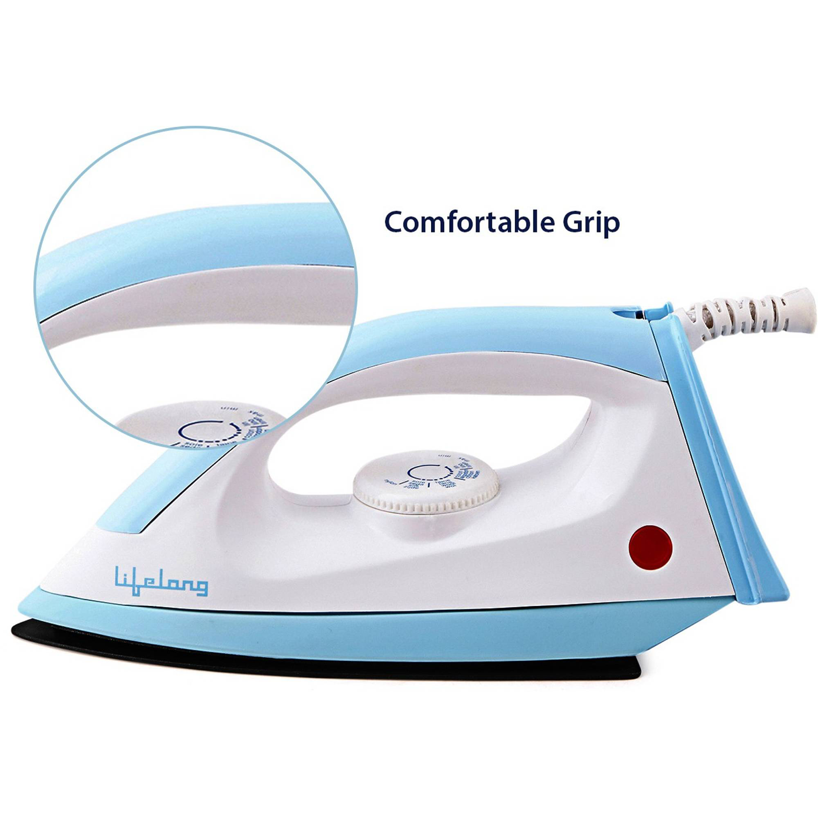 Buy Lifelong 1000 Watts Dry Iron (Non Stick Soleplate, LLDI10, Blue) Online  - Croma