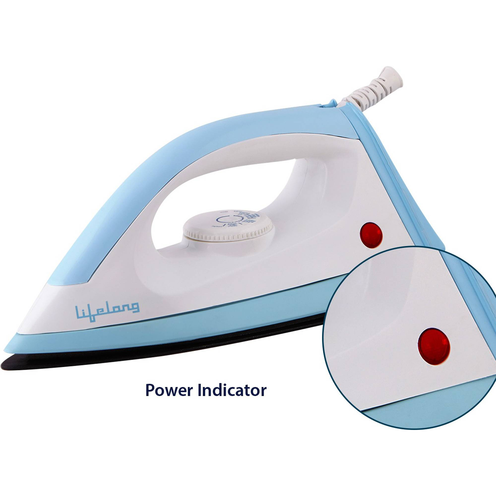 Buy Lifelong 1000 Watts Dry Iron (Non Stick Soleplate, LLDI10, Blue) Online  - Croma