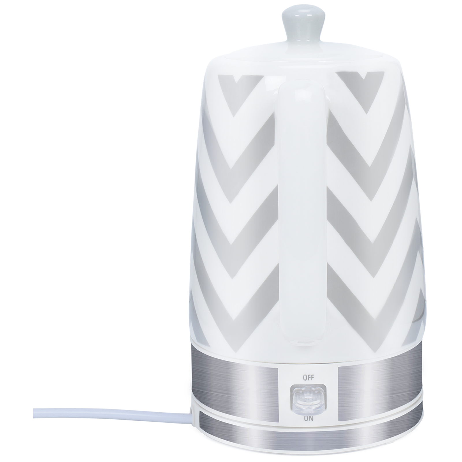 BELLA 1.5L Electric Ceramic Kettle Silver Chevron for sale online