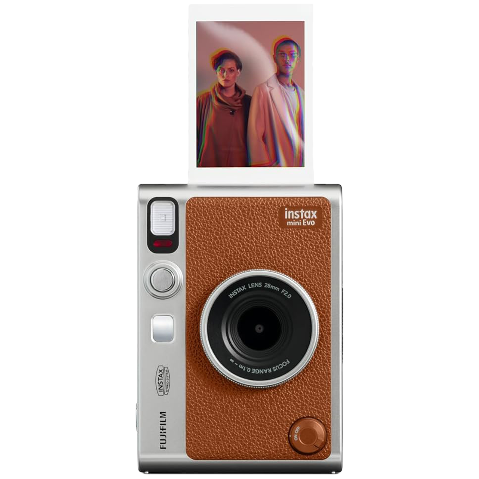 FUJIFILM Instax Mini EVO Instant Camera (Brown)