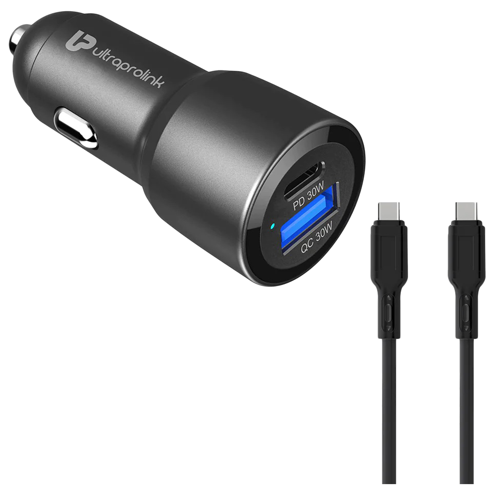ultraprolink Mach 60 60 Watts 2 USB Ports Car Charging Adapter (Smart IC Technology, UM1158, Black)