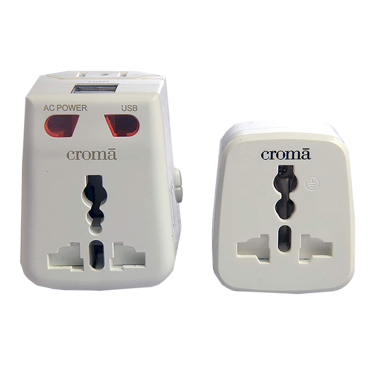 Croma Type A 2-Port Charger (Adapter Only, LED Indicator, White)